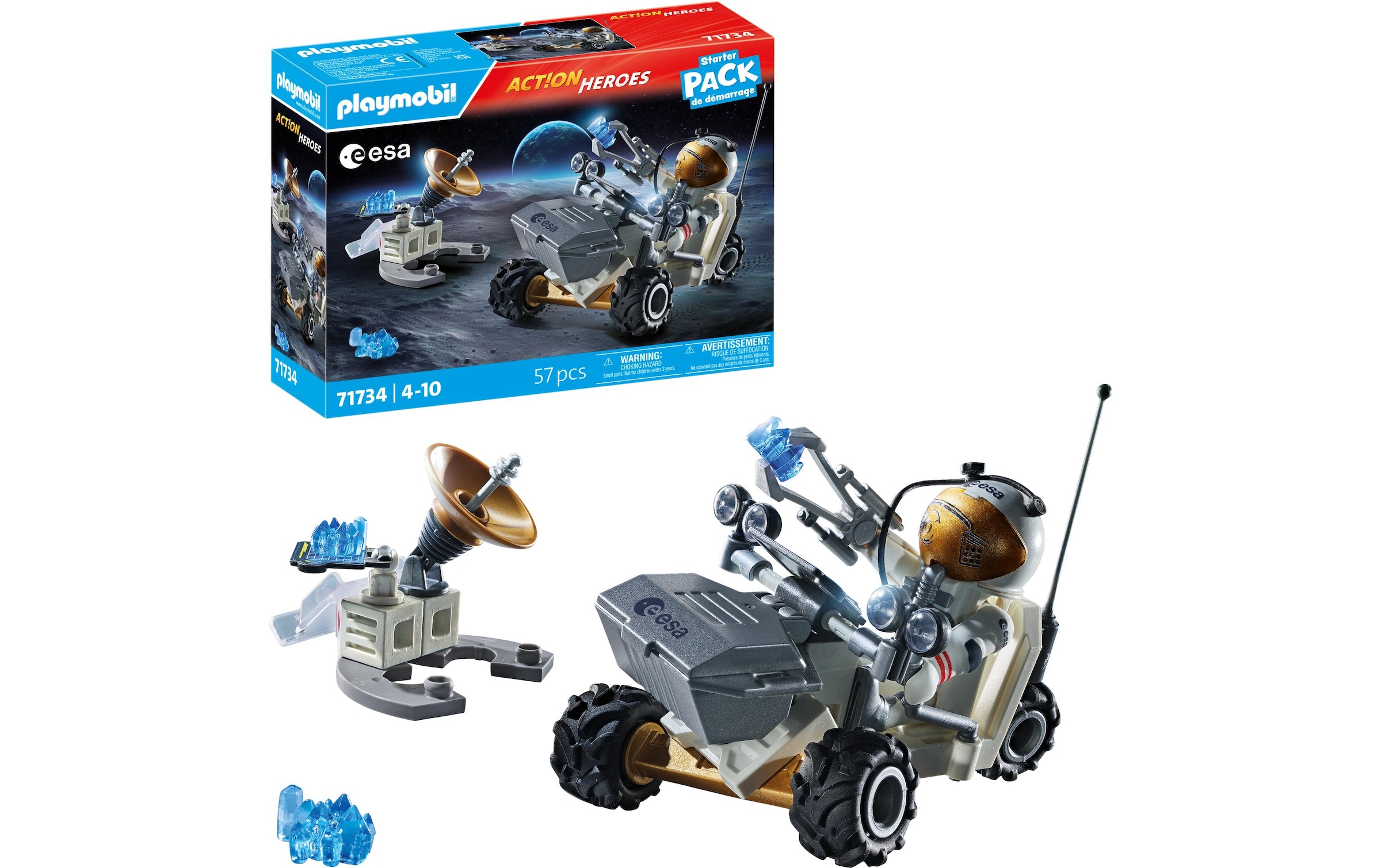Playmobil® Spielbausteine »Action Heroes Weltraummission 71734«, (57 St.)
