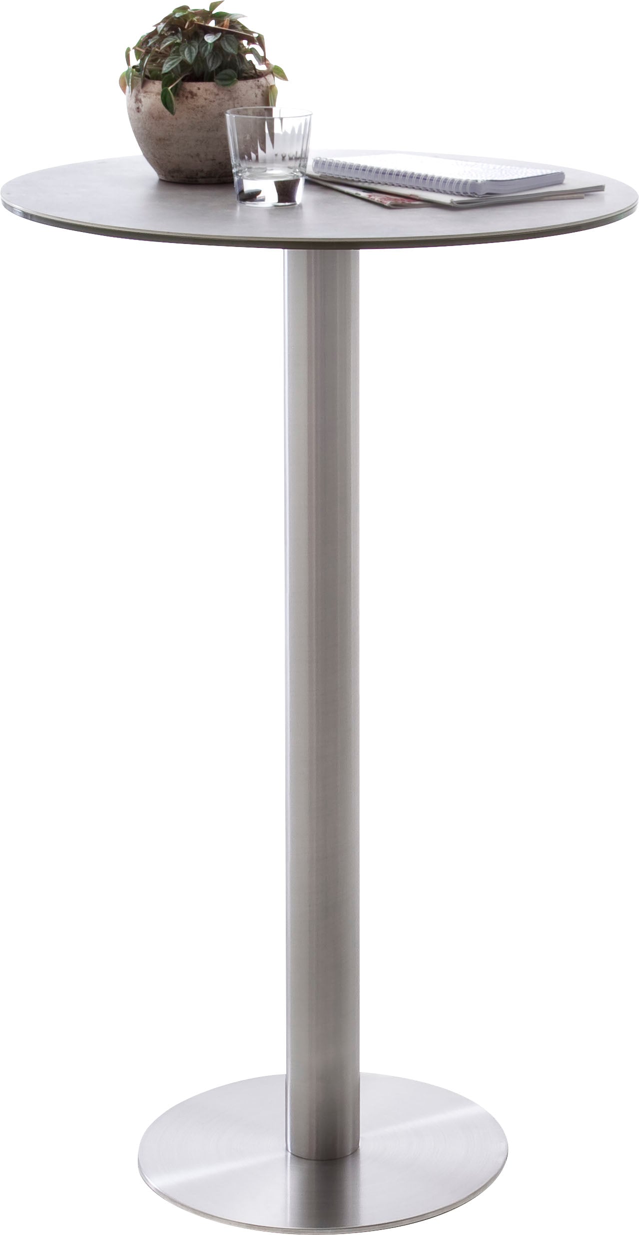 MCA furniture Bartisch »Zarina«, Bartisch mit Glaskeramik Tischplatte mit Edelstahl Gestell