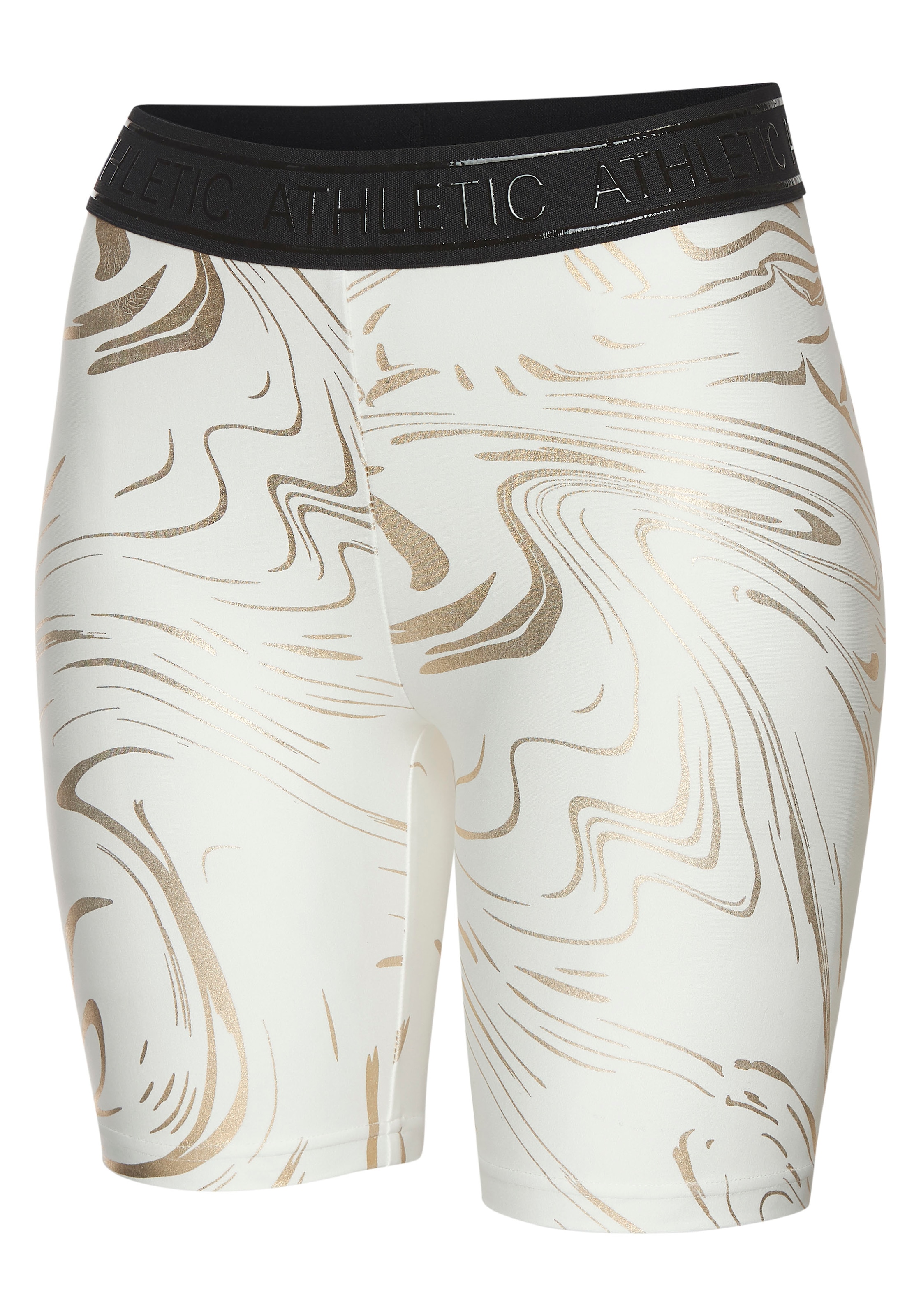LASCANA ACTIVE Funktionsshorts, mit glänzendem 3D Schriftzug auf dem Bund