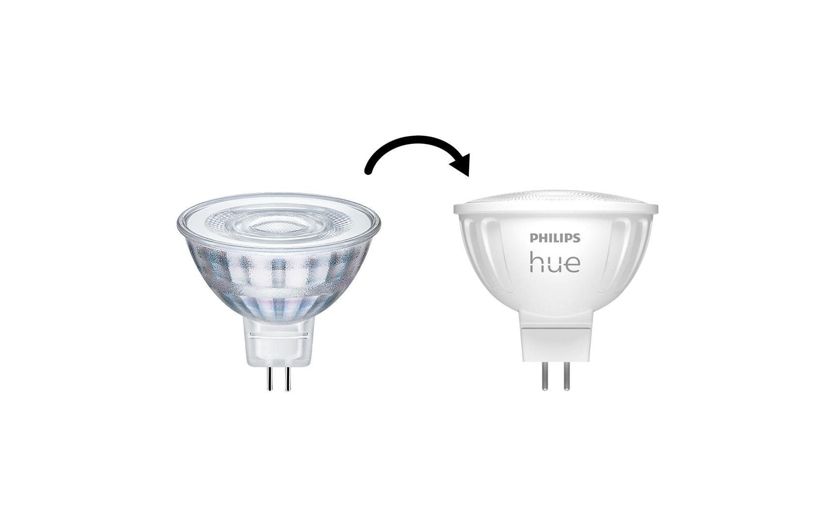 Philips Hue Smarte LED-Leuchte »White & Col. Amb. MR16 Doppelpackpack, 2x400 lm«