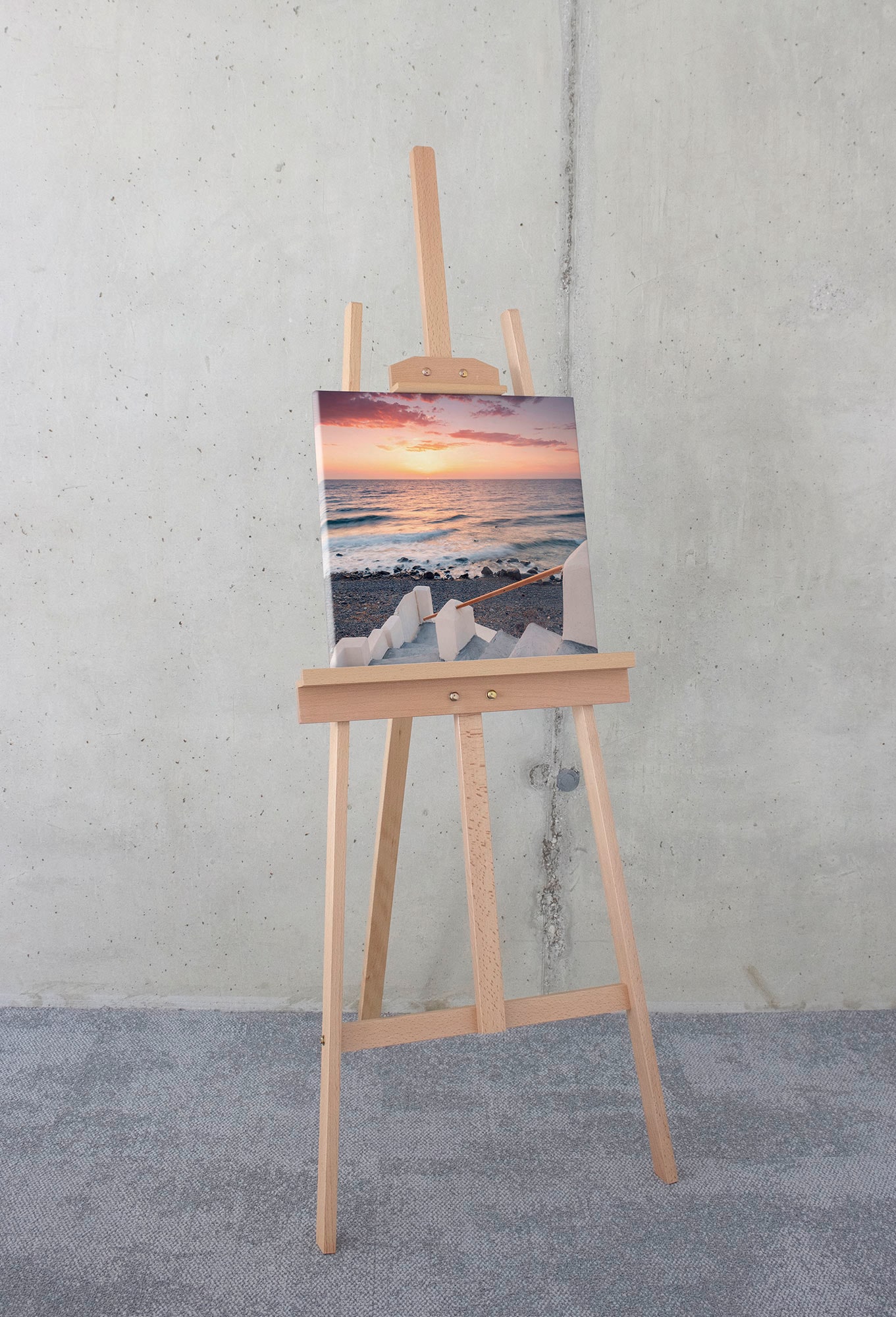 Komar Leinwandbild »Greece Gateway - Grösse 40 x 40 cm«, Baum-Blätter-Natur-Berge-Blumen-Foto-Jahreszeiten-Landschaft-Meer-Strand-Palmen, (Packung, 1 St.), Keilrahmenbild mi Echtholzrahmen