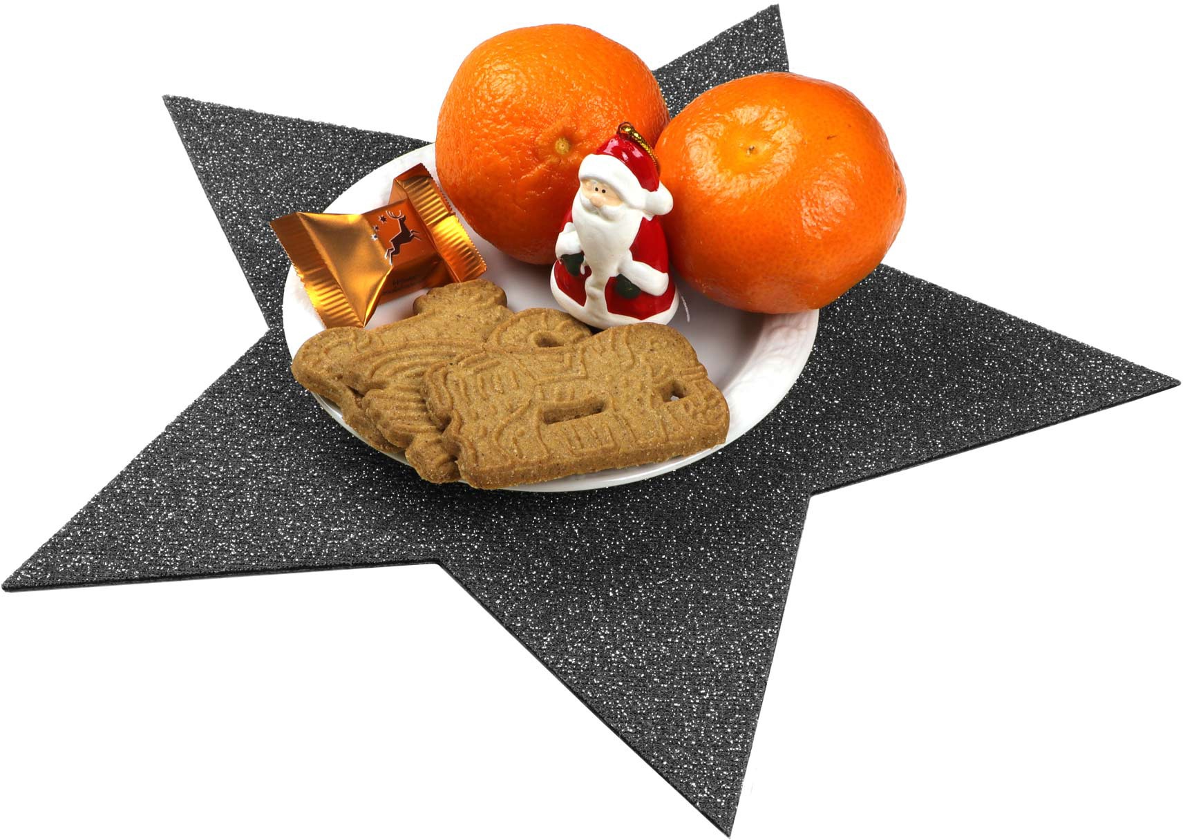 Primaflor-Ideen in Textil Platzset "Stern, Weihnachtsdeko" auch ideal als Untersetzer oder Dekoration, Größe 29,5 cm