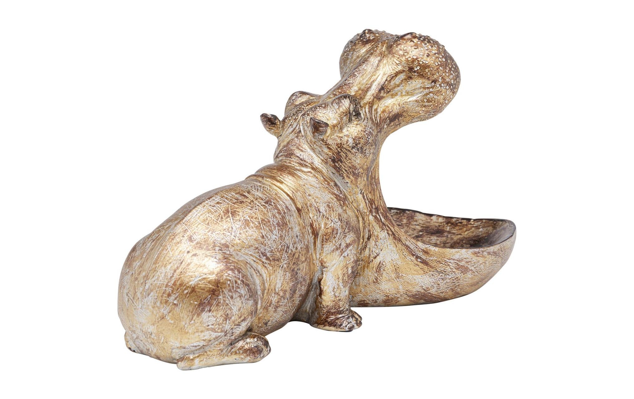 Kare Design Dekofigur »Hungry Hippo Goldfarben«