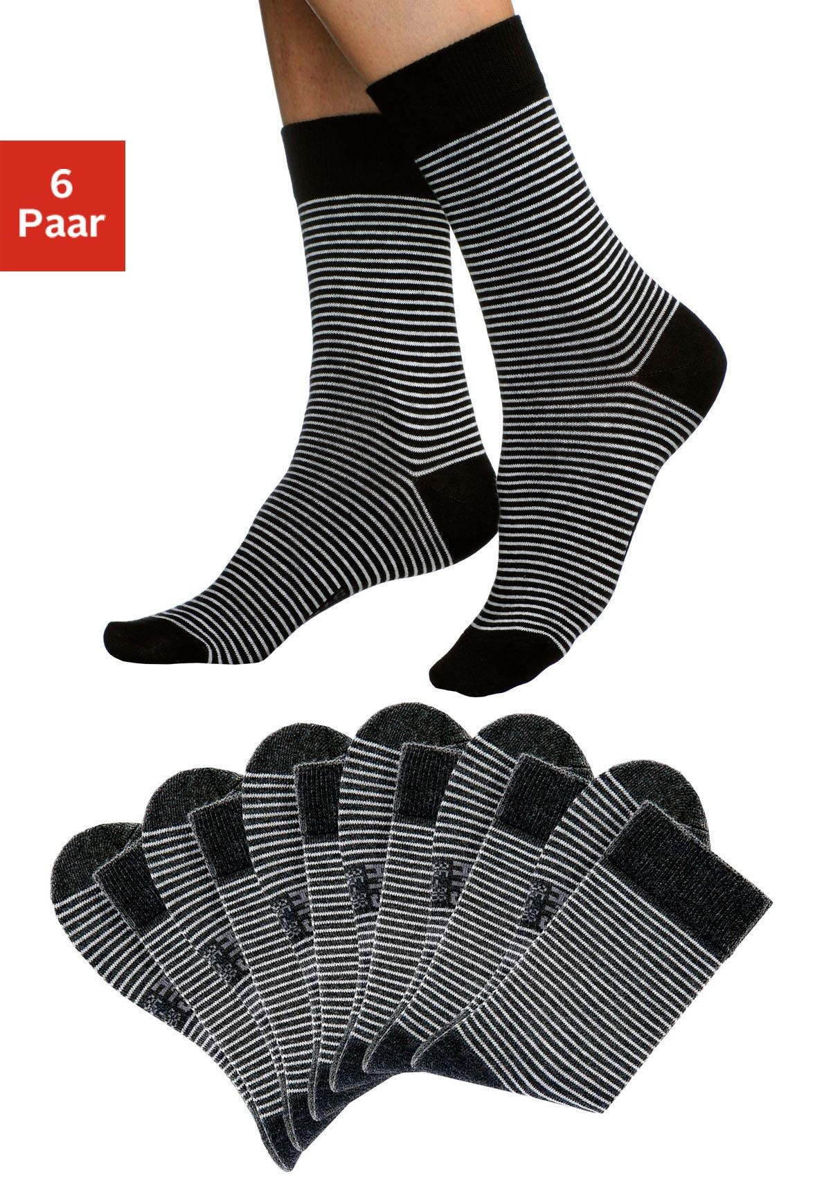 H.I.S Socken, (Set, 6 bei online mit Jelmoli-Versand kaufen Paar), Bündchen druckfreiem Schweiz