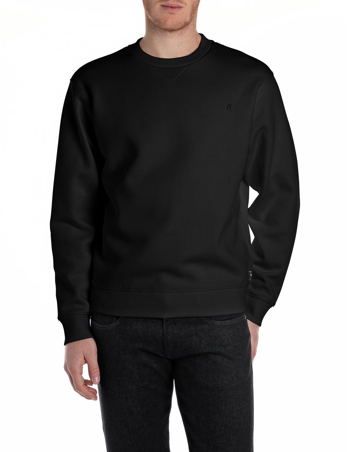 Replay Sweatshirt, mit V-Einsatz am Halsausschnitt