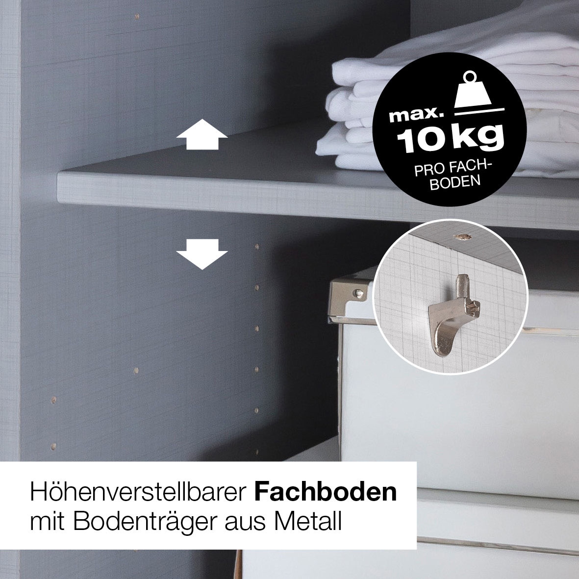 Wimex Schwebetürenschrank »Mugano, Made in Germany, Lieferung bis in Deine Etage und Stellort«, (wähle Deine Ausstattung: Basic oder Premium!), 3 Schwebetüren, grosse Grössen, mit oder ohne Spiegel, Metallgriffe