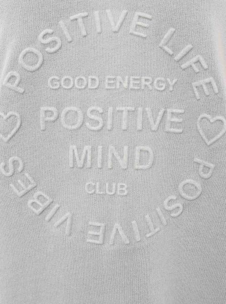 Zwillingsherz Sweatshirt »Sweatshirt BW "Positive Mind"«, Sweatshirt im Used-Look mit V-Ausschnitt und Stempeldruck