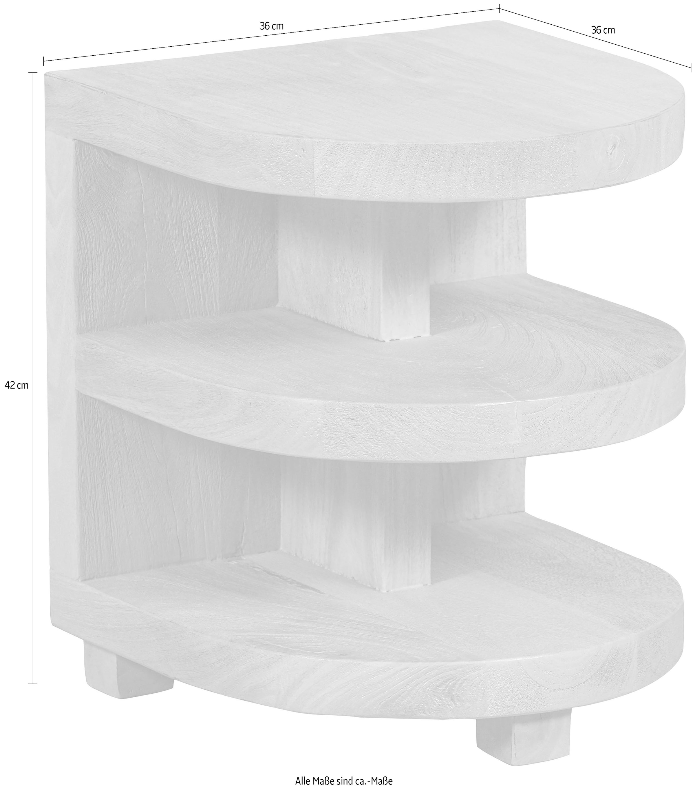WOOOD Beistelltisch »Milan«, aus Mangoholz, H 42 cm x B 36 cm