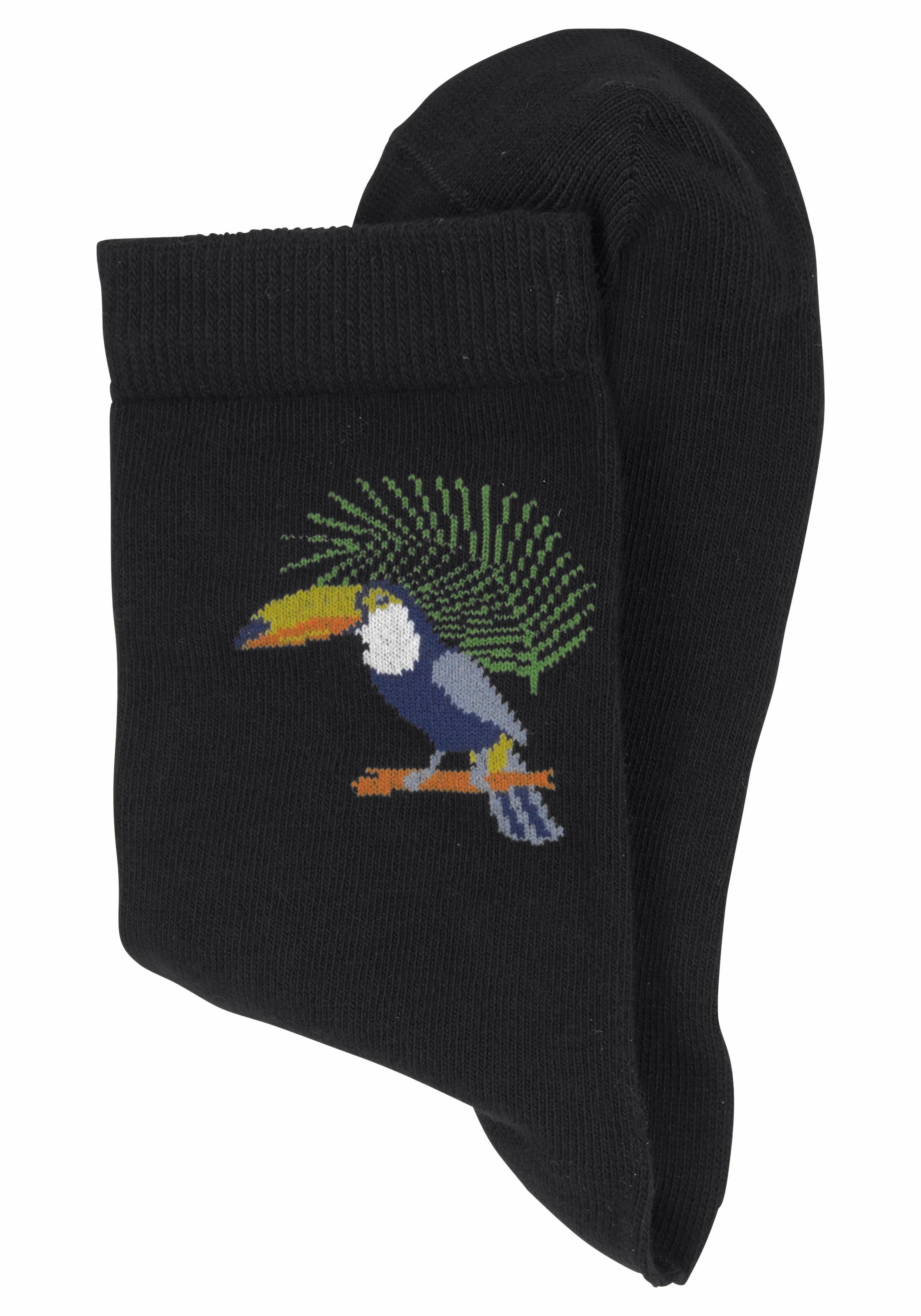 H.I.S Socken, (Set, 7 Paar), mit Schmetterlings- und Vogelmotiven