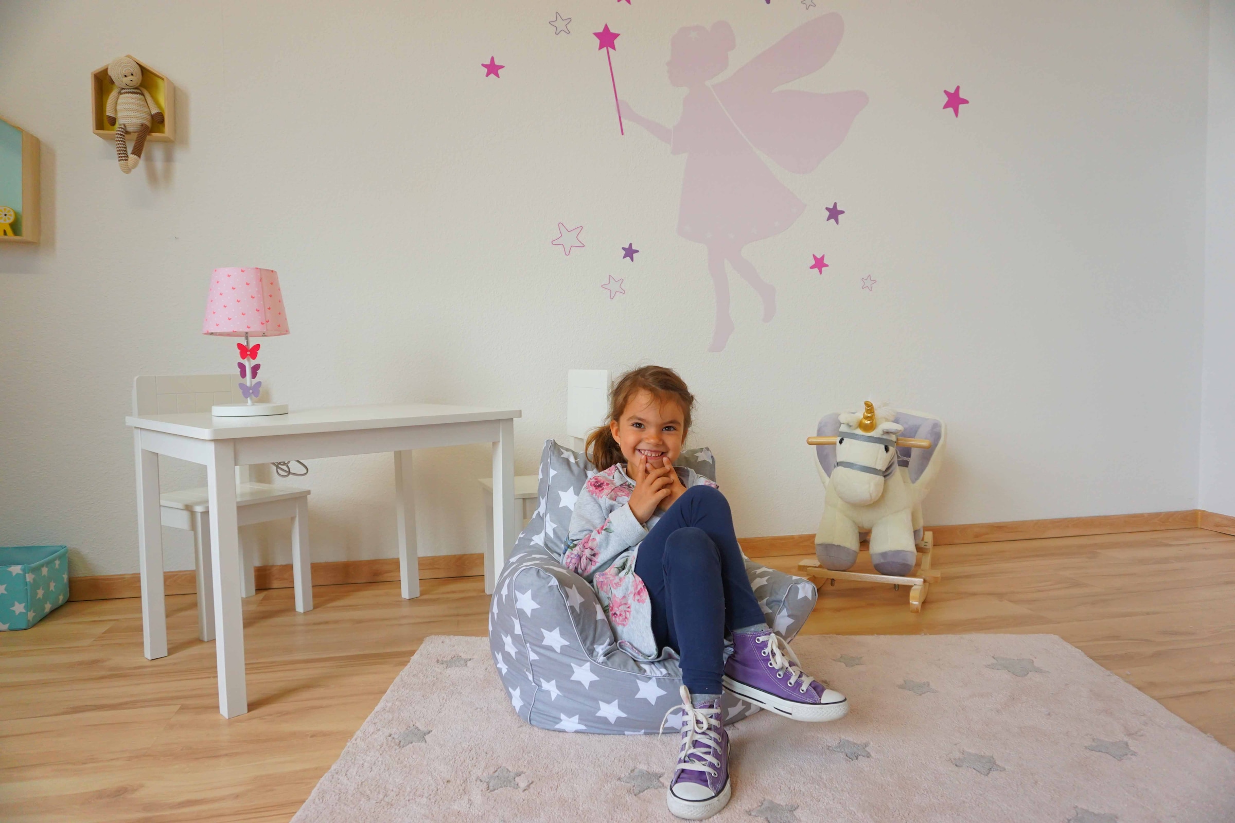 Knorrtoys® Sitzsack »Grey White Stars«, für Kinder; Made in Europe