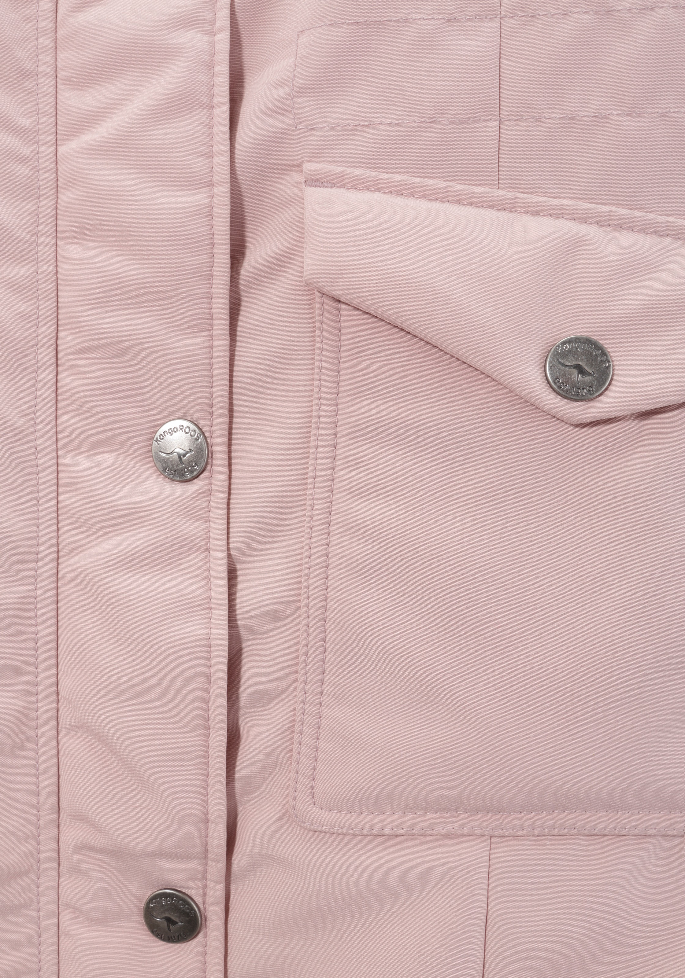 KangaROOS Langjacke, mit Kapuze, für den Übergang, aus leichtem Webmaterial, modisch
