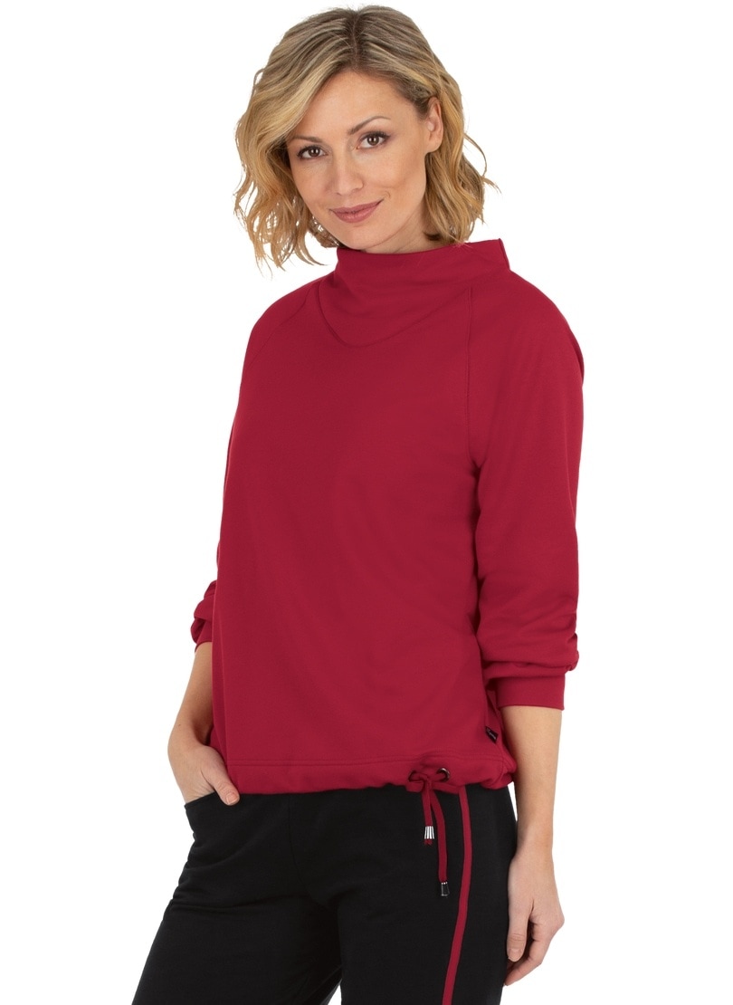 Kragen« Sweatshirt Jelmoli-Versand bei »TRIGEMA shoppen Sweatshirt modischem mit online Trigema Schweiz