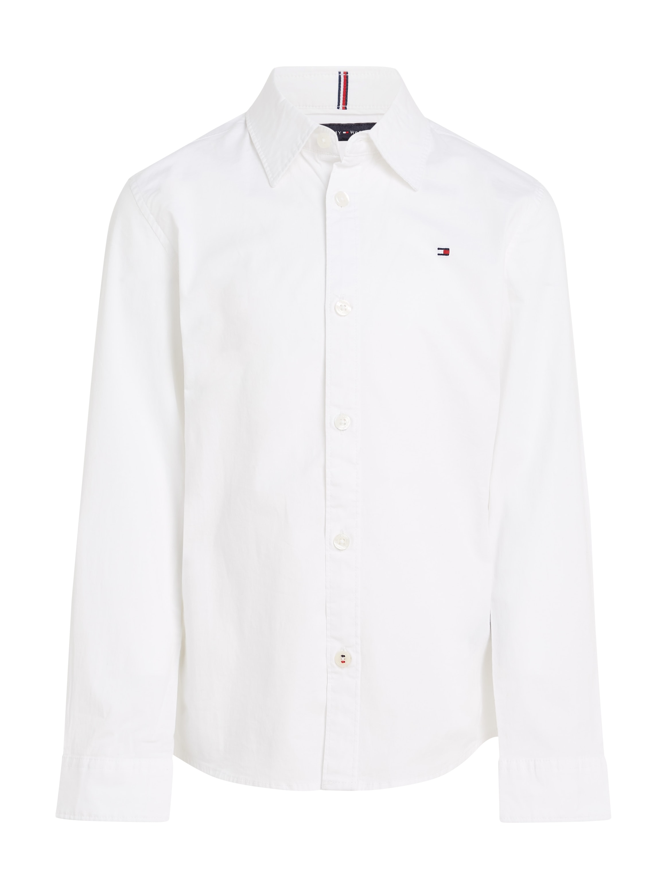 Tommy Hilfiger Langarmhemd »SOLID STRETCH POPLIN SHIRT L/S«, für Jungen