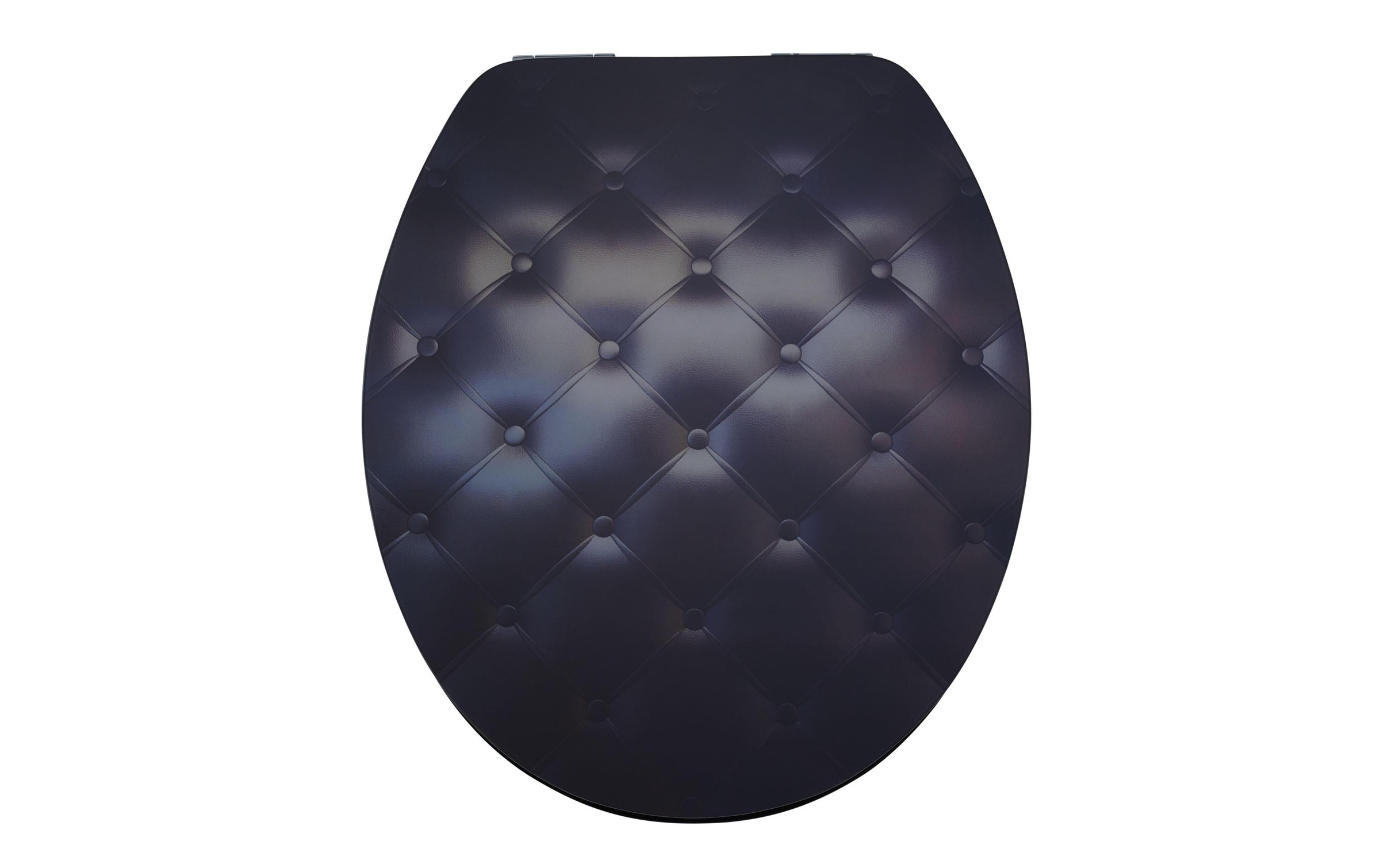 diaqua WC-Sitz "Lyon Black Sofa Absenkautomatik, Schwarz"