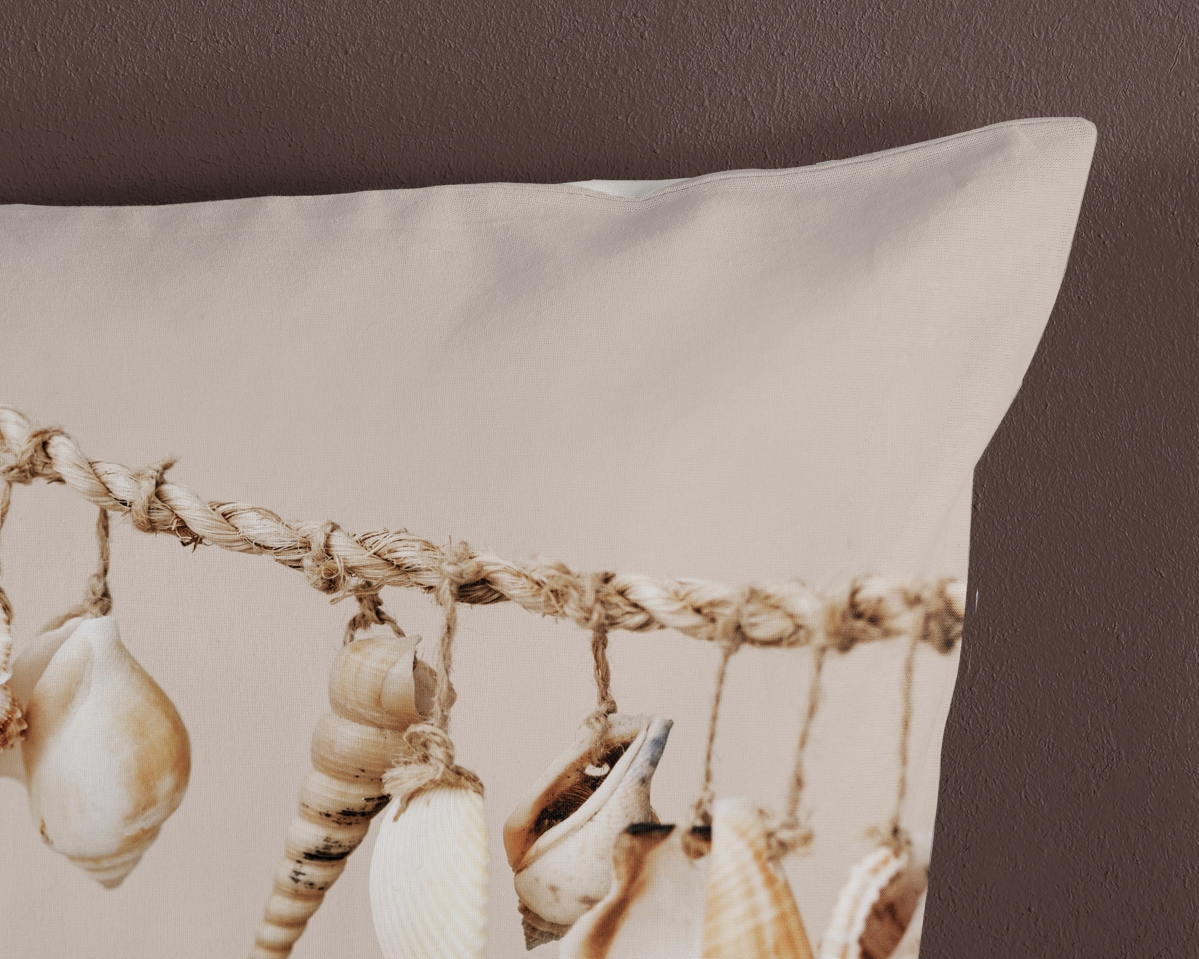 PURE luxury collection Wendebettwäsche »Ibiza«, Mikrofaser, Pflegeleicht, Reissverschluss, Wendeoptik, Muscheln, Sand