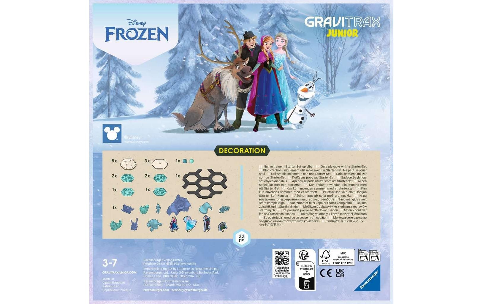 Ravensburger Kugelbahn »GraviTrax Junior Extension Frozen«, (33 tlg.)