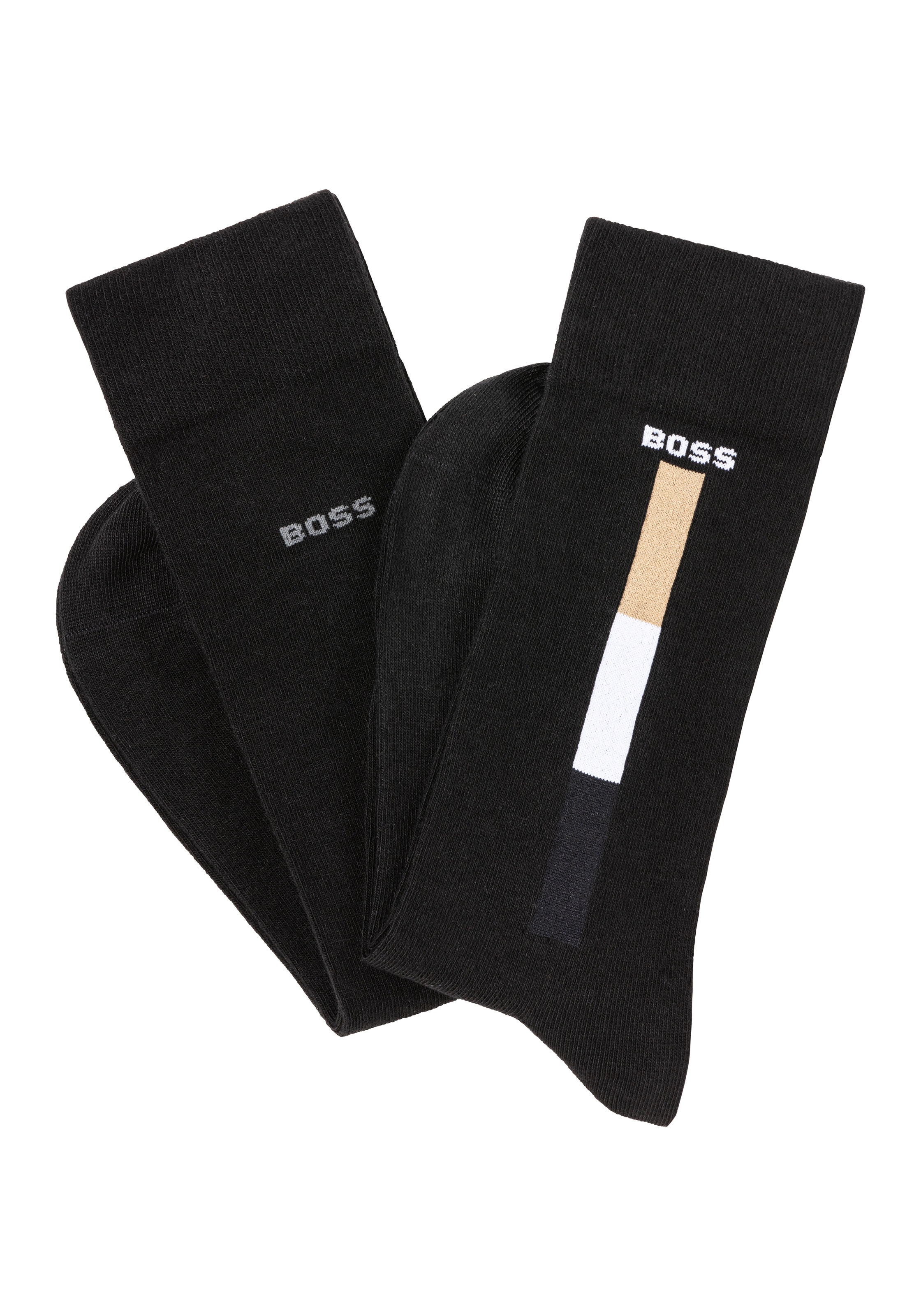 BOSS Businesssocken Packung, 2 Paar tlg. mit Kontrasteinsätzen