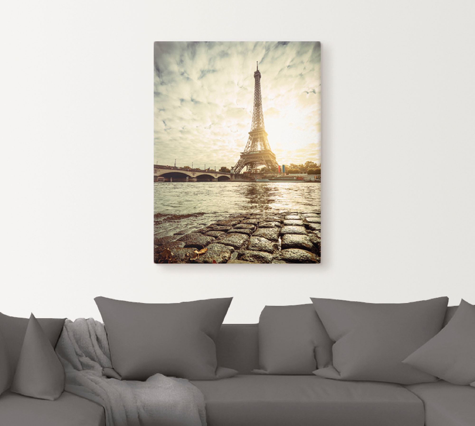 Artland Wandbild »Paris Eiffelturm IV«, Gebäude, (1 St.), als Alubild, Leinwandbild, Wandaufkleber oder Poster in versch. Grössen