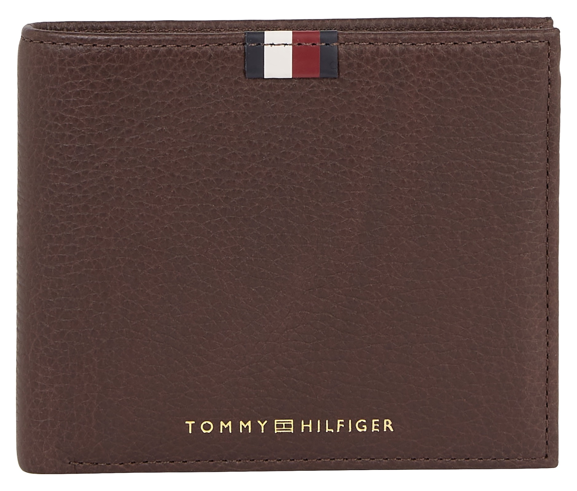 Geldbörse »TH CORP LEATHER CC AND COIN«, mit charakteristischem Streifendetail