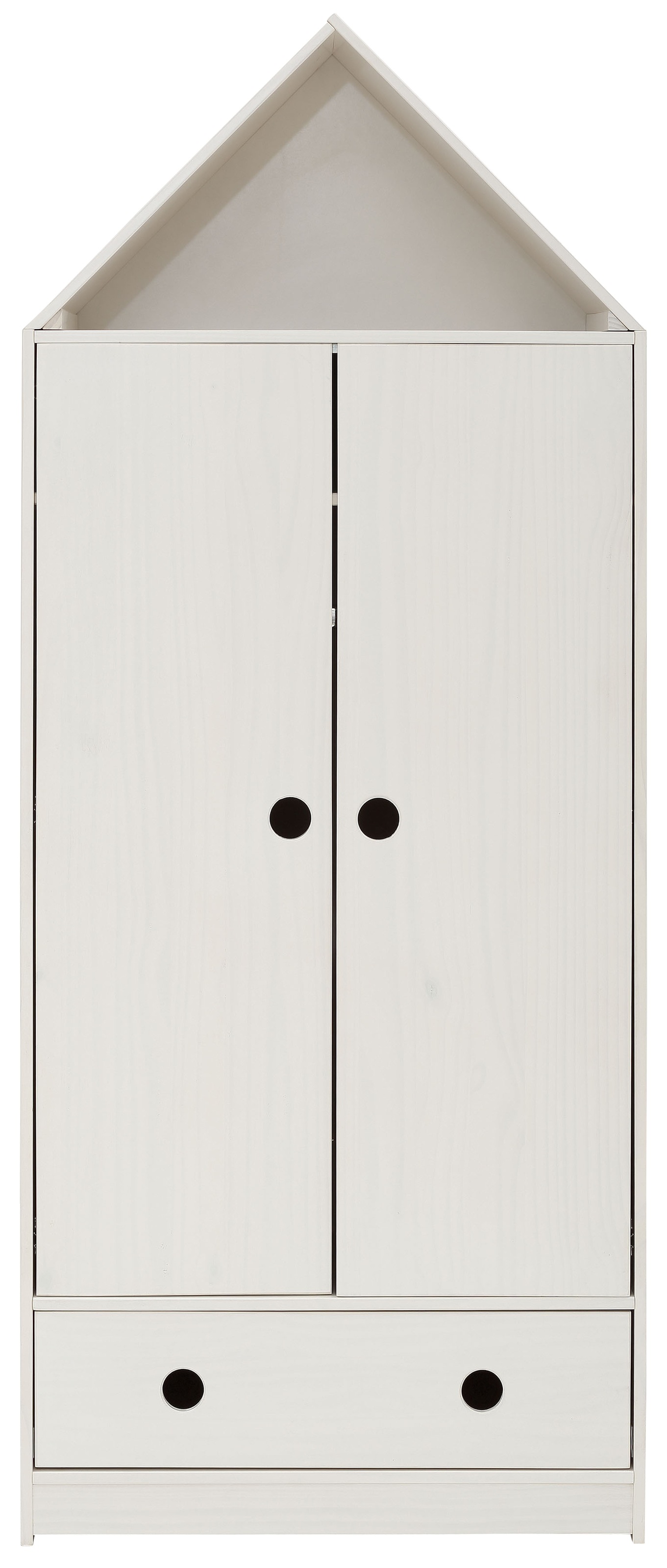 Lüttenhütt Kleiderschrank »Alpi«, Kiefernholz, mit Einlegeböden und Kleiderstange, Höhe 180 cm