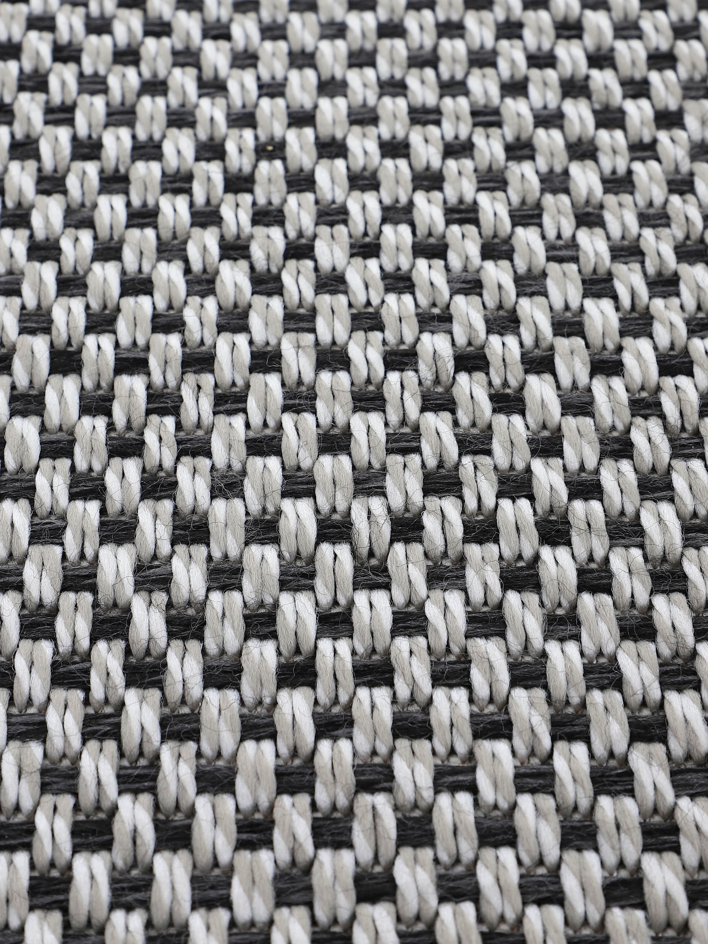 carpetfine Teppich »Boho 105«, rechteckig, 4 mm Höhe, robustes Flachgewebe, Sisal Optik, UV-beständig, Aussenbereich