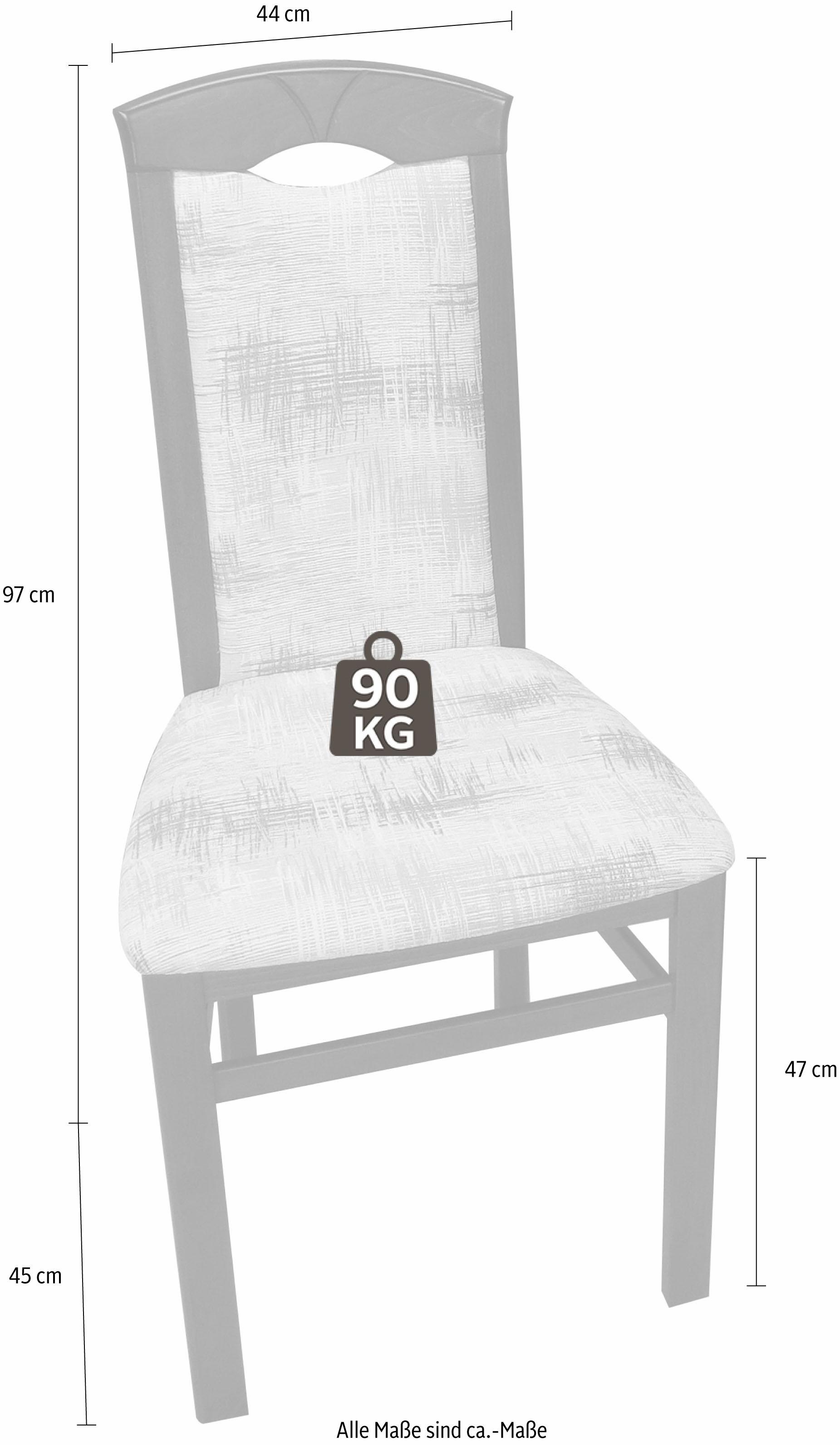 Home affaire 4-Fussstuhl, (Set), 2 St., Struktur