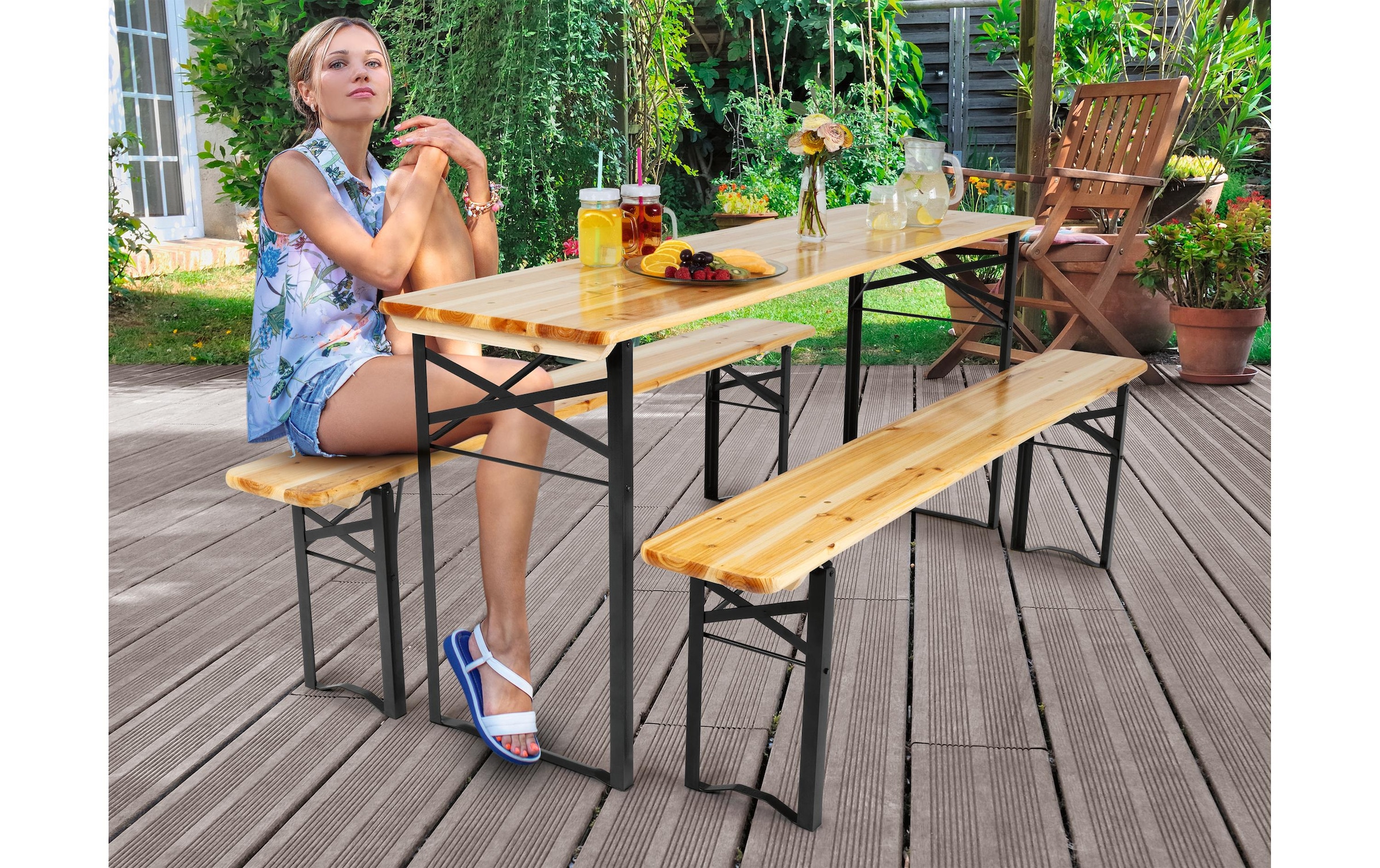 MAXXMEE Bierzeltgarnitur »170 cm«, Holzart: Fichte (China)