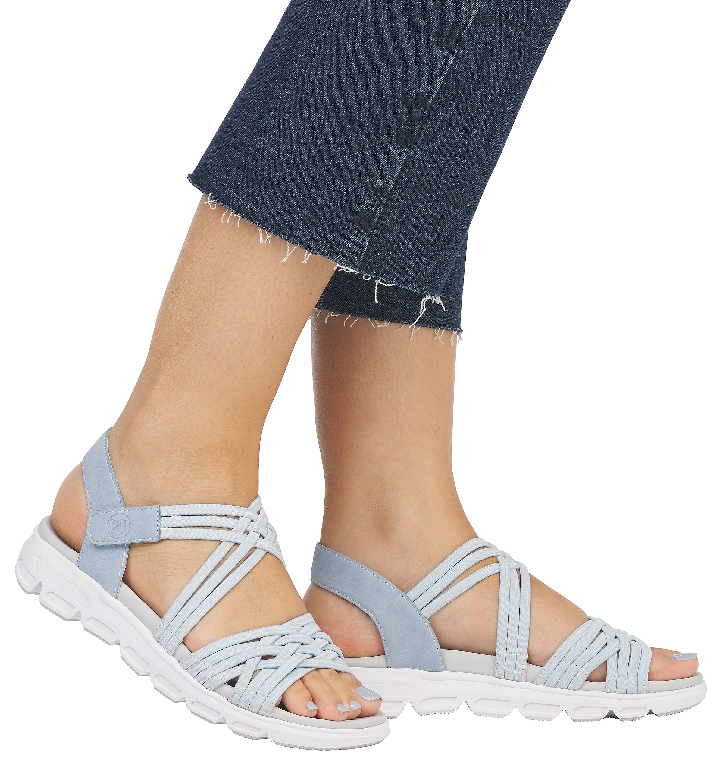 Rieker EVOLUTION Sandale, Sommerschuh, Sandalette, mit Stretchriemchen und Klettverschluss