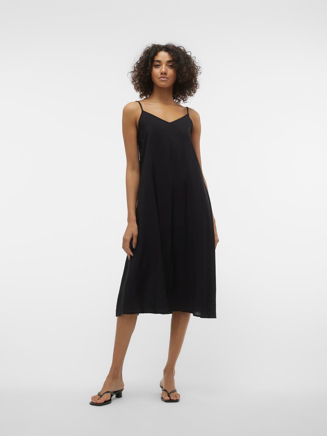 Vero Moda Spaghettikleid »VMJOSIE CALF SINGLET DRESS WVN GA NOOS« Viskosemischung