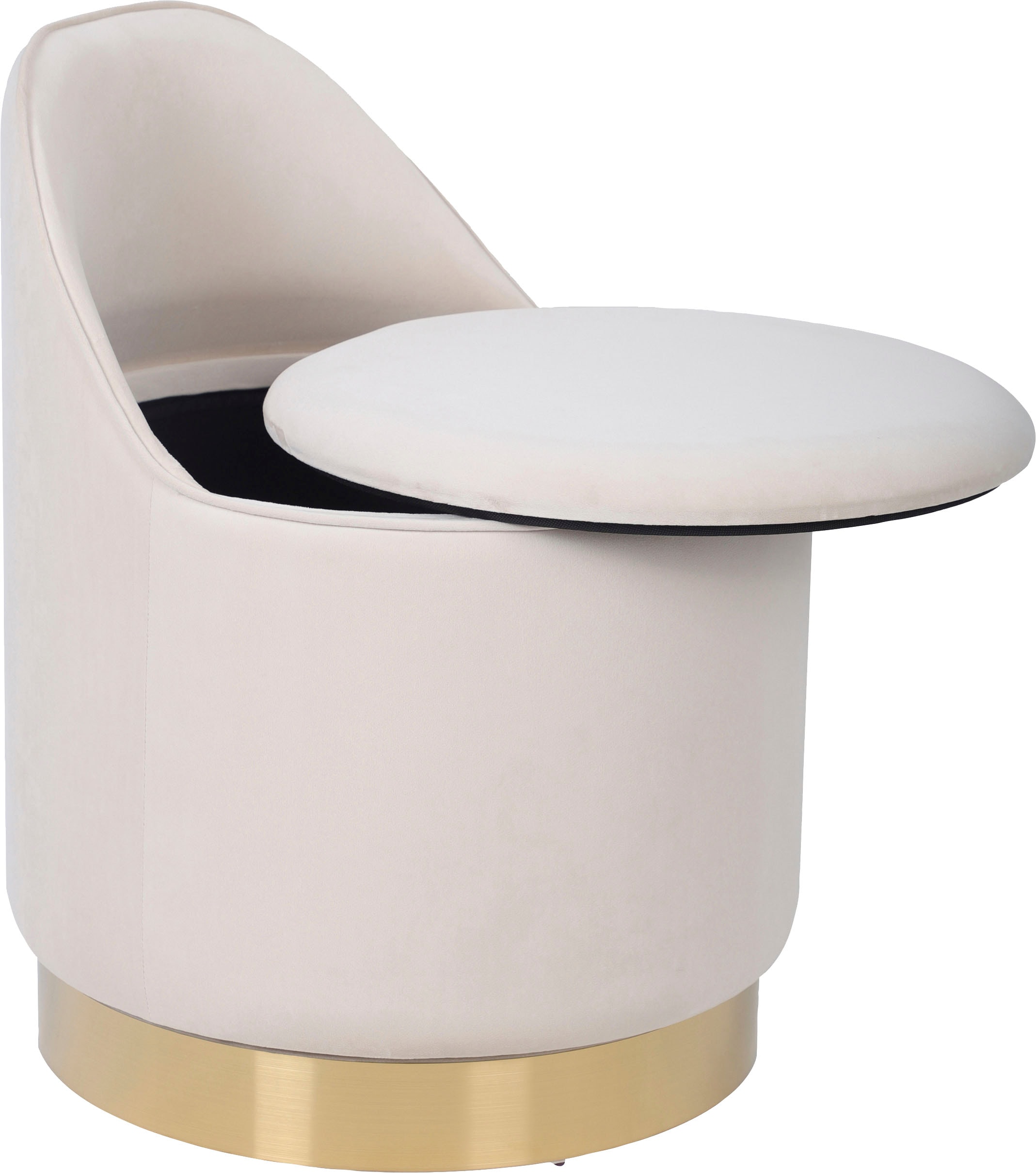 Kayoom Sessel »Drehhocker Viktor 125,Drehhocker in modernem Design,Stauraum im Innere«, (1 St.), drehbarer Sockel, mit Stauraum, komfortable Rückenstütze