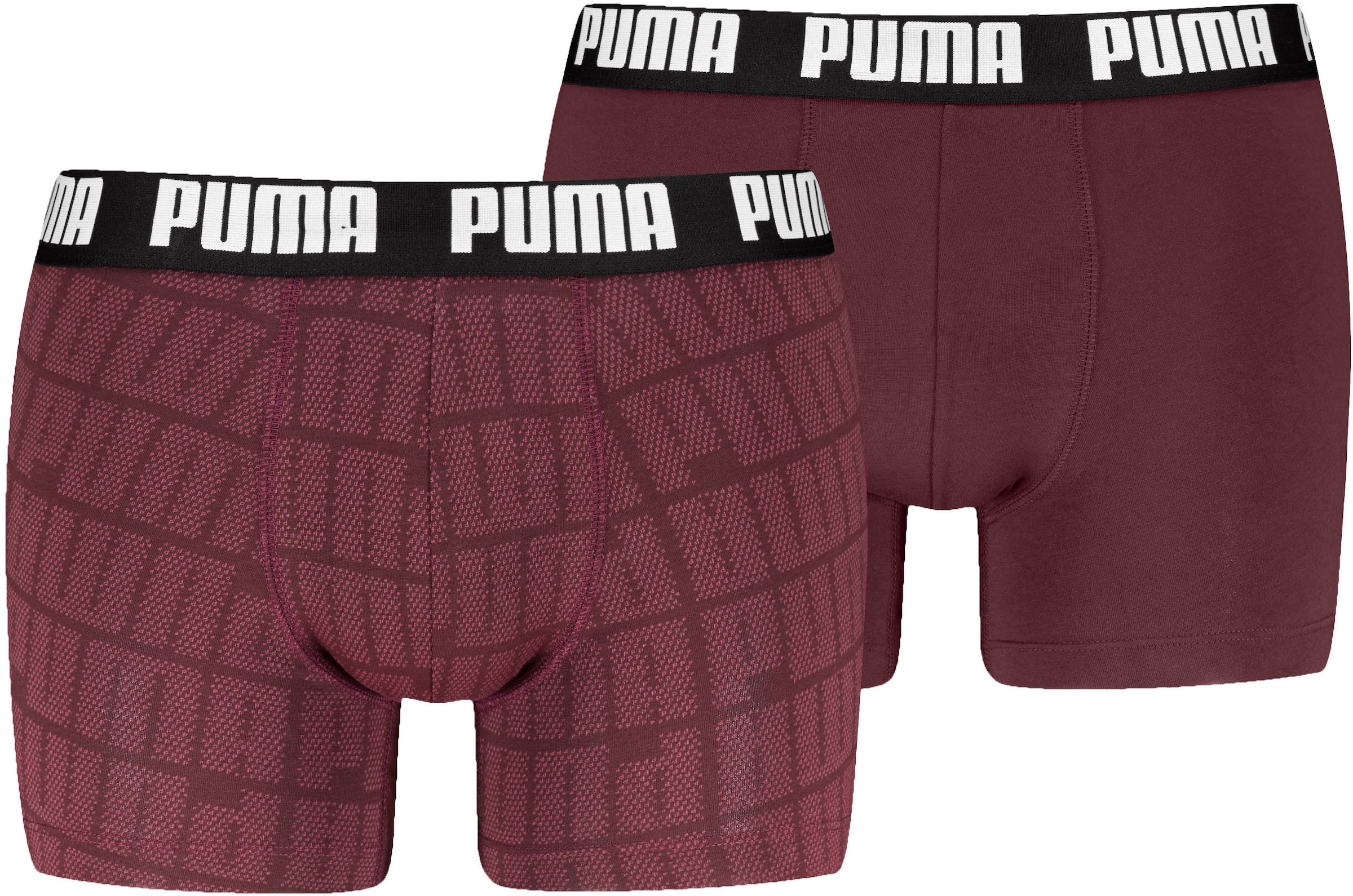 PUMA Boxershorts »PUMA MEN LOGO PRINT BOXERS 2P« 2er Pack, elastischer Logobund, ohne Eingriff