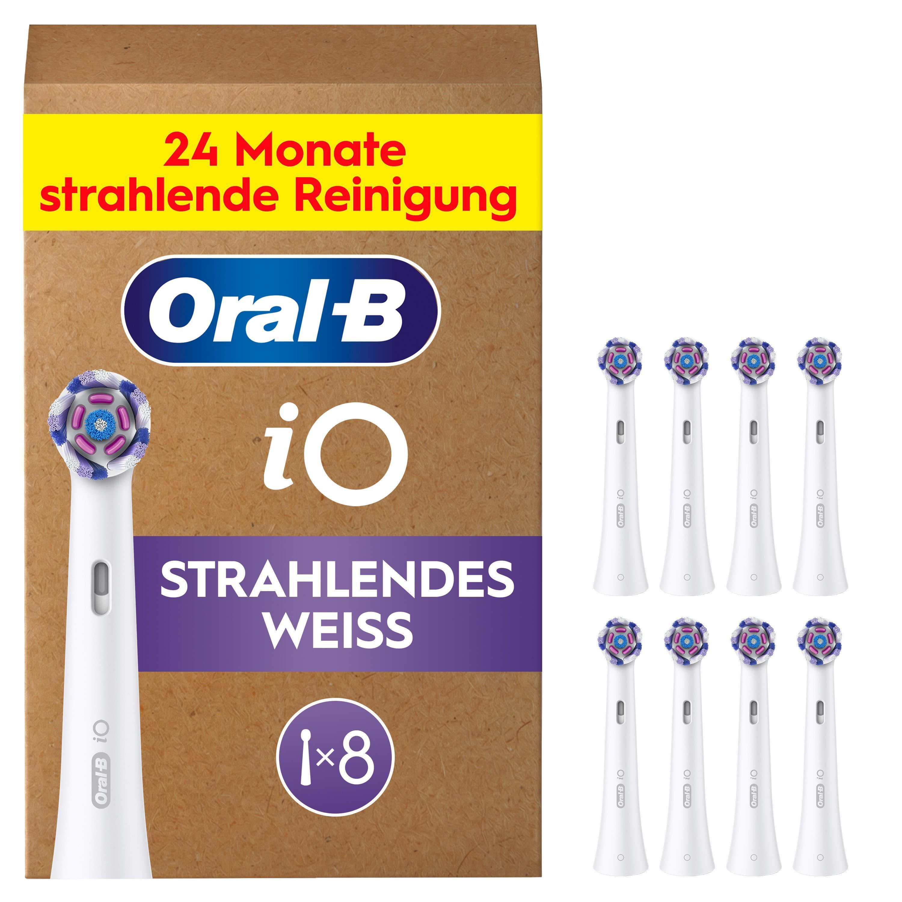 Oral-B Aufsteckbürsten "Oral-B iO Strahlendes Weiss" fortschrittliche Plaque-Entfernung, Poliereinsätze zur Zahnaufhellung