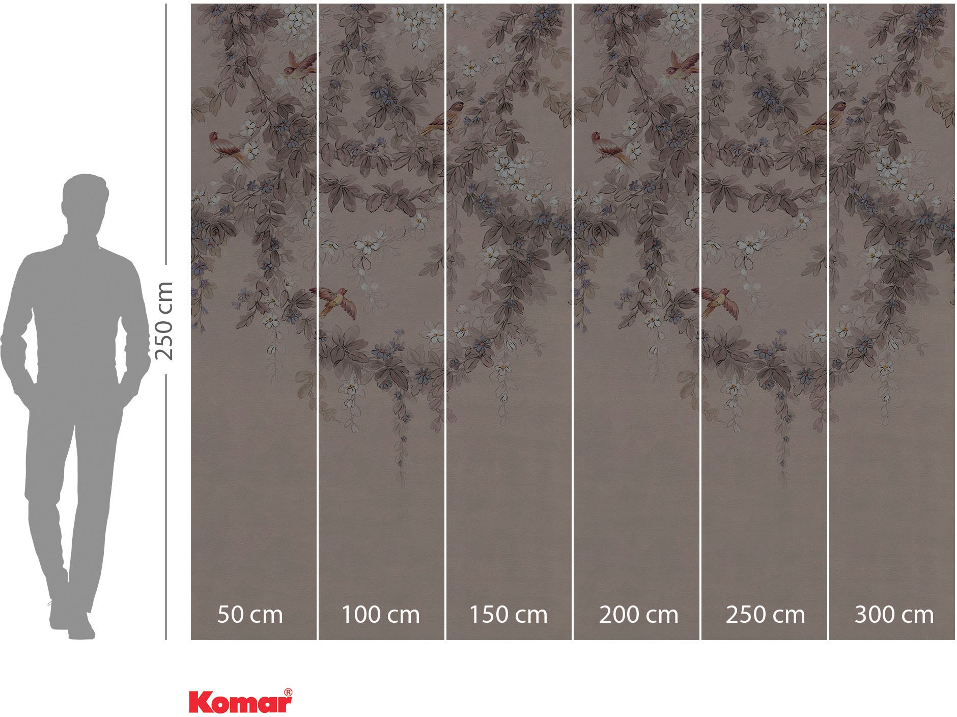 Komar Fototapete »Digitaldruck Vlies - Symphony - Grösse 300 x 250 cm«, bedruckt, Wohnzimmer, Schlafzimmer