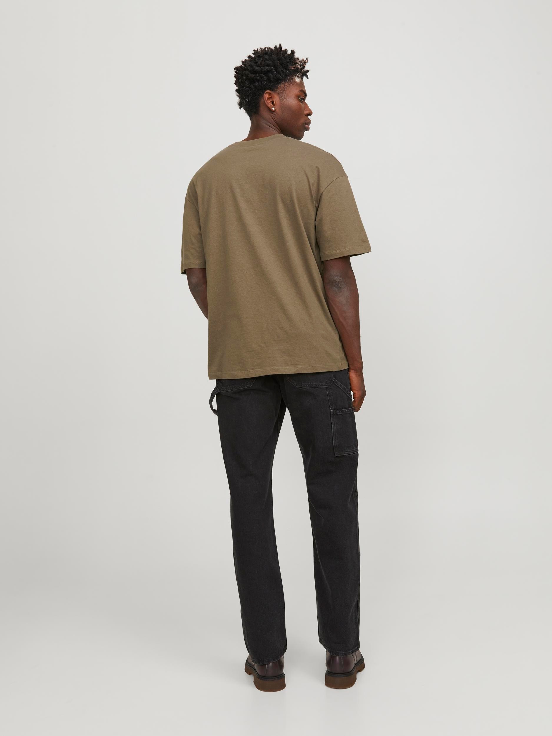Jack & Jones Oversize-Shirt »JJEBRADLEY Oversize T-Shirt mit klassischem Rundhalsausschnitt«, mit gekämmten Jersey
