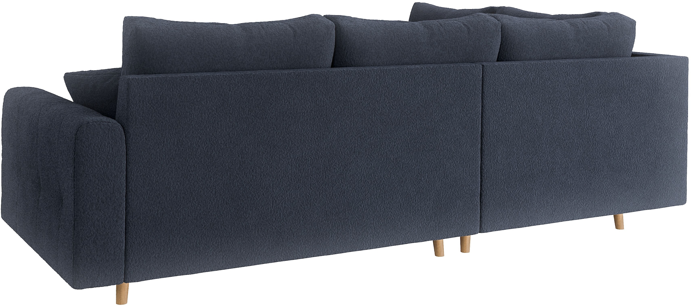 Home affaire Ecksofa »CHARRE L-Form mit Ottomane, Masse B/T/H: 231/161/81 cm«, feine Steppung, lose Rücken- und Zierkissen, auch in Cord und Bouclé