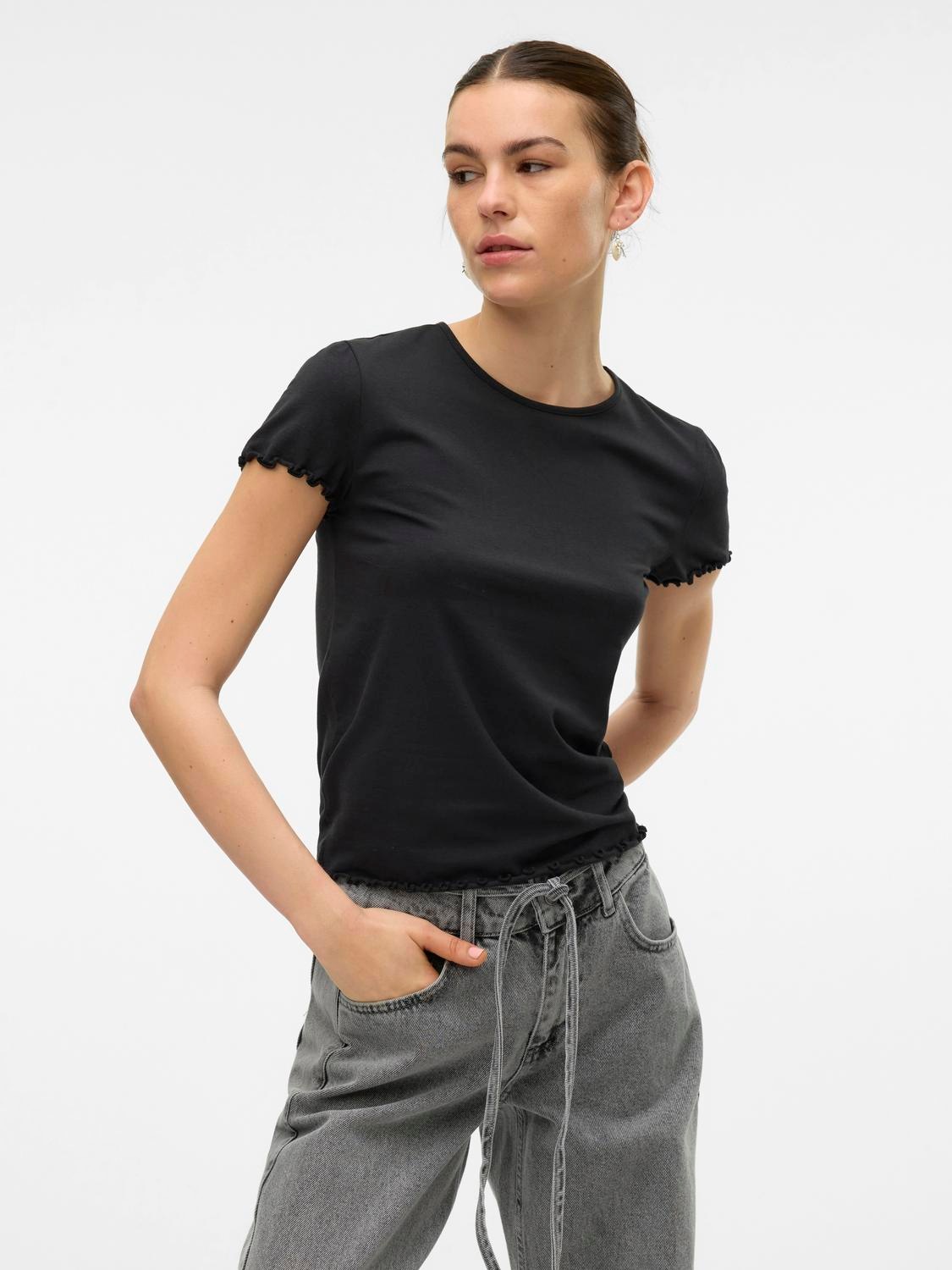 Vero Moda Kurzarmshirt »VMBARBARA SS SHORT ONECK TOP JRS GA NOOS«