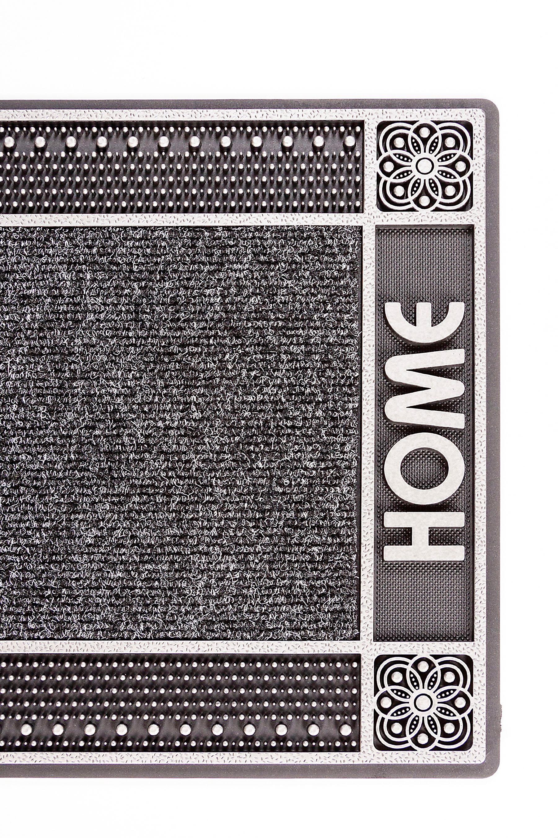 Home2Fashion Fussmatte »DC Clean Home«, rechteckig, 8 mm Höhe, Schmutzfangmatte, mit Spruch, robust, In- und Outdoor geeignet