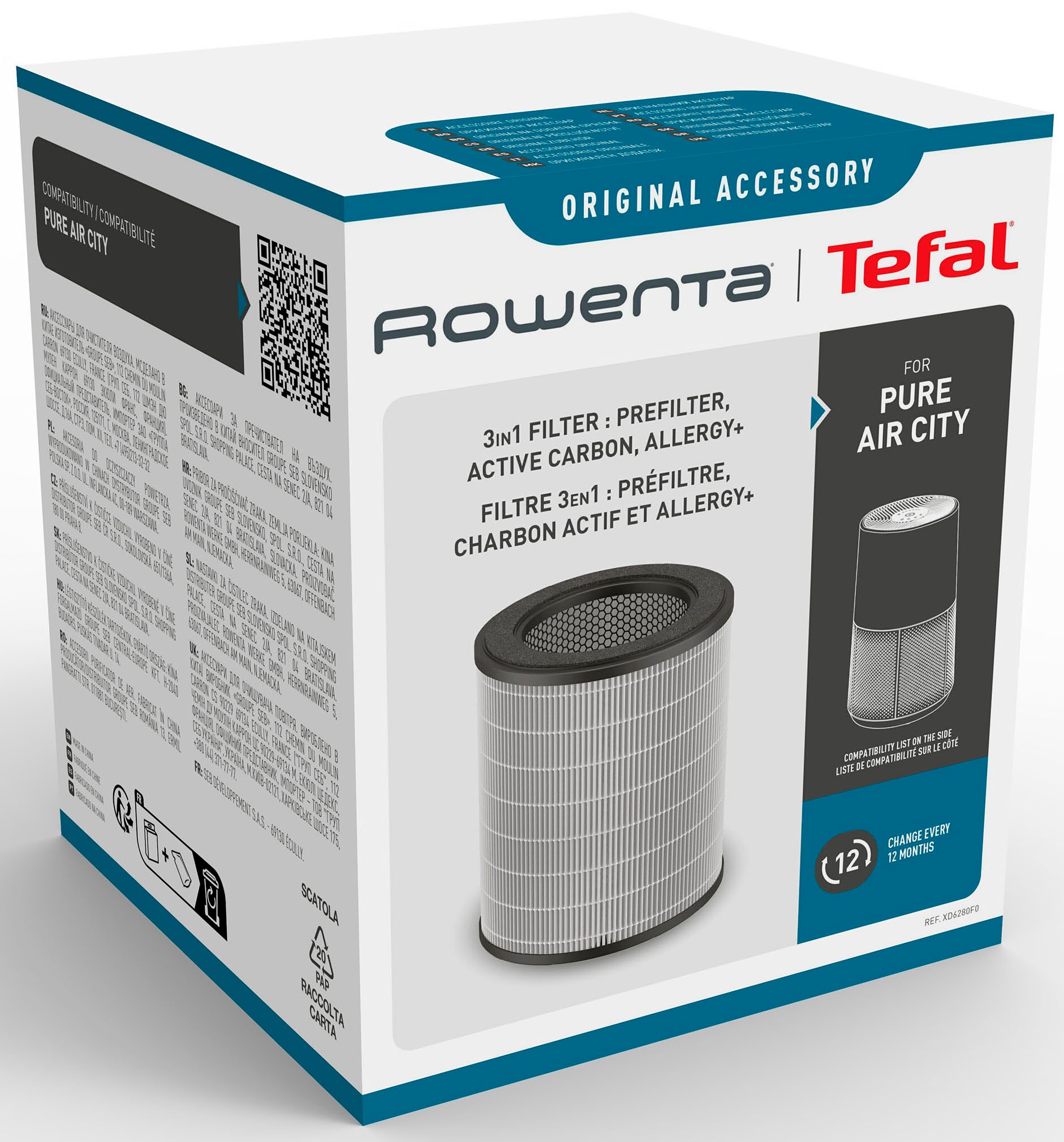 Rowenta HEPA-Filter "XD6280 Pure Air City Ersatz-Filter" 360 HEPA-Filterung