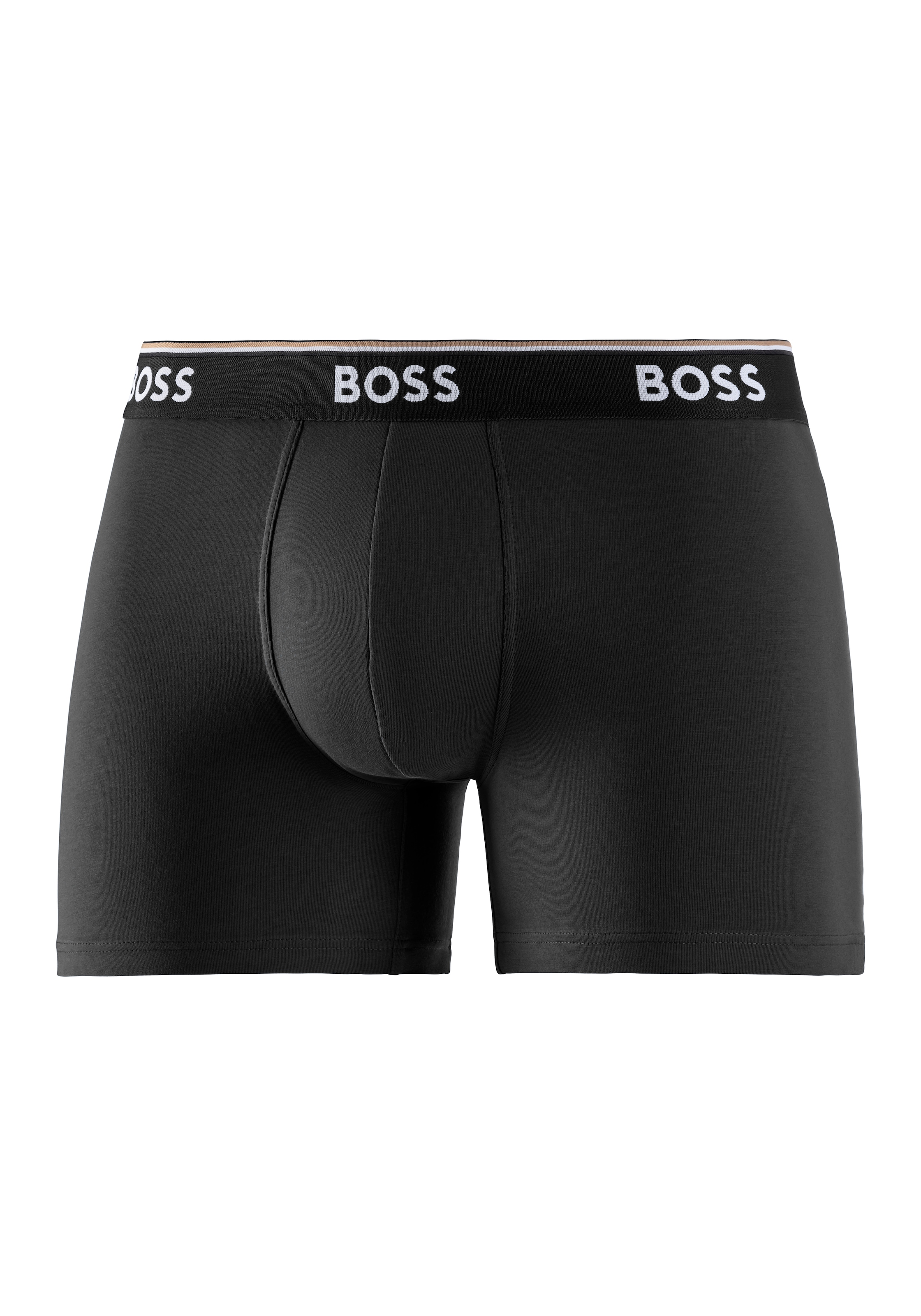 BOSS Langer Boxer »Brief 3 PACK«, mit farblich passendem Webbund