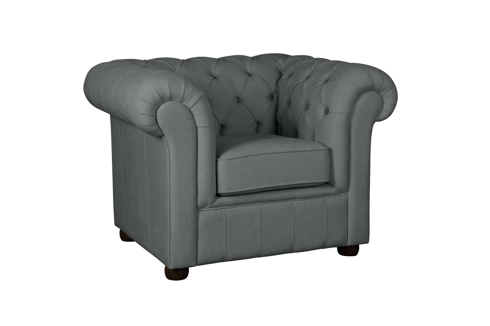 Home affaire Sessel »CHARENTE, Chesterfield, Wellenfederung, Masse B/T/H: 105/89/74 cm«, mit edler Knopfheftung und typischen Armlehnen