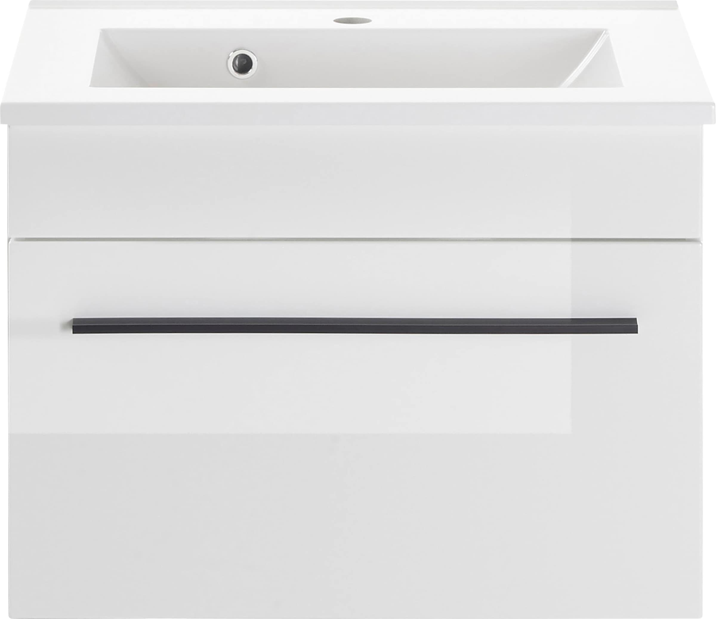INOSIGN Waschtisch »Cantara, Waschtisch inkl. Waschbecken, modernes Design«, mit schwarzem Griff, ausreichend Stauraum