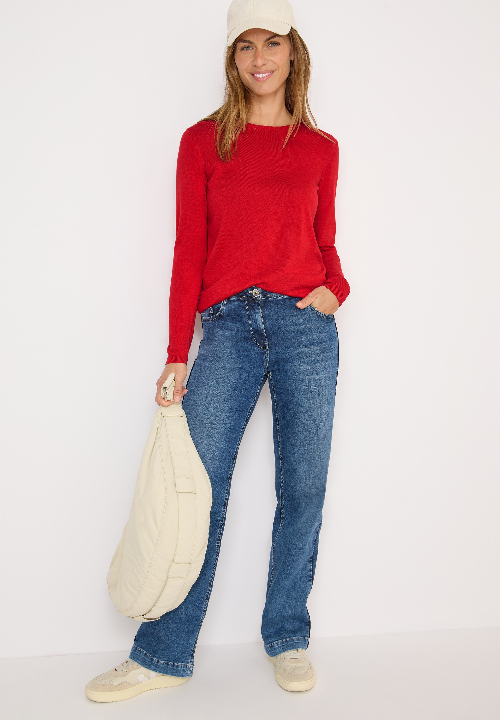 Cecil Strickpullover, mit feinem Detail an der Schulter und Viskose-Anteil