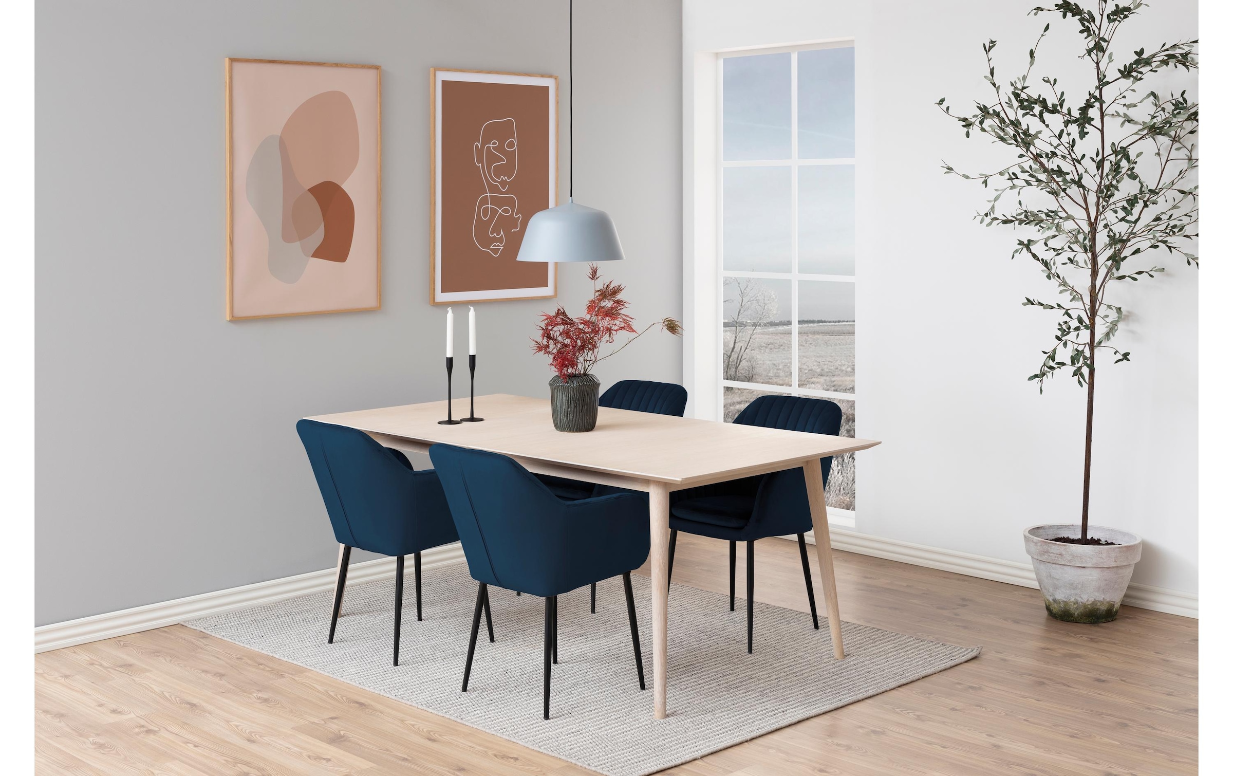 AC Design Stuhl »Emilia Dunkelblau«
