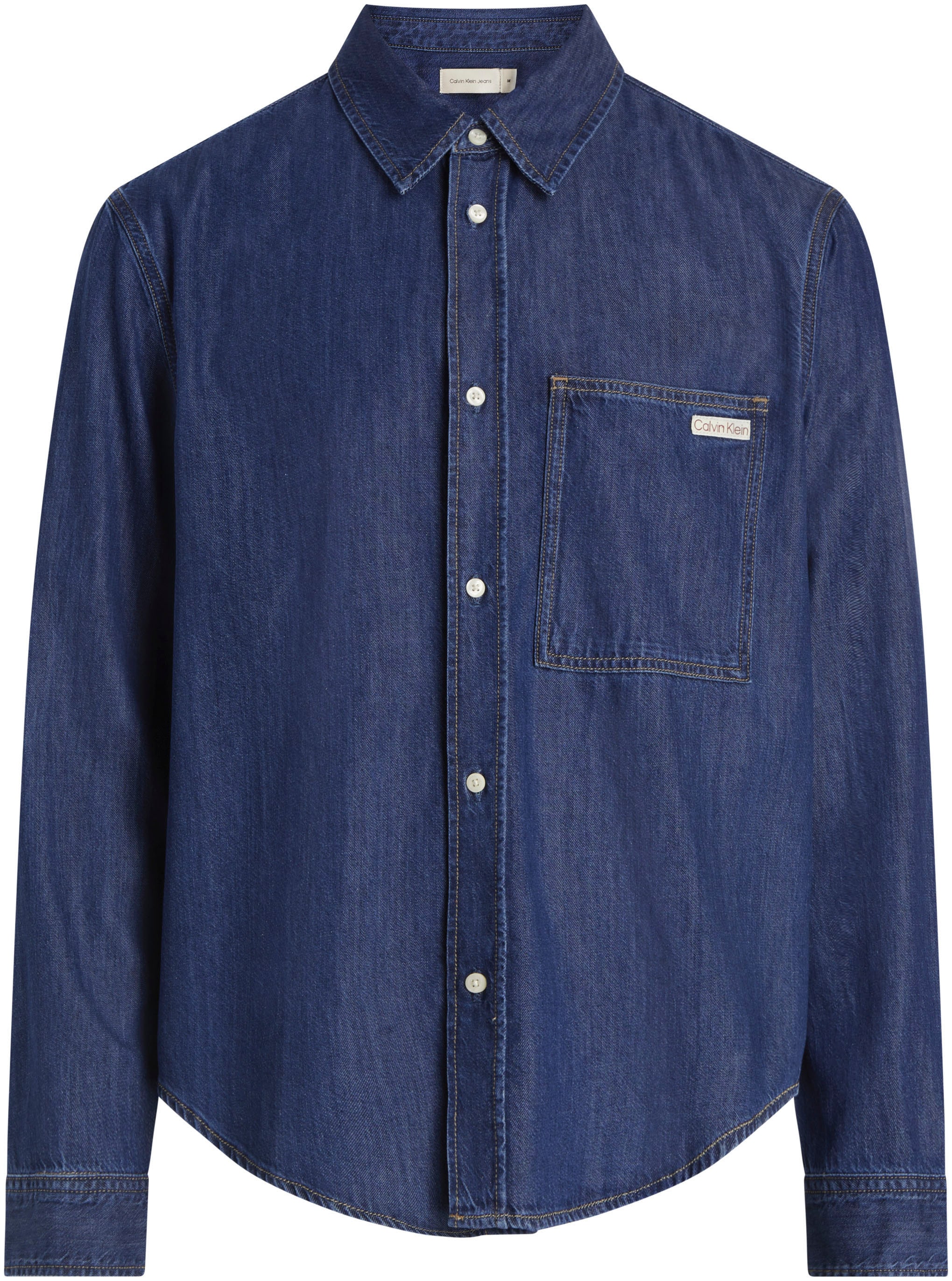 Calvin Klein Jeans Jeanshemd »REGULAR DENIM SHIRT«, Logostickerei, Brusttasche