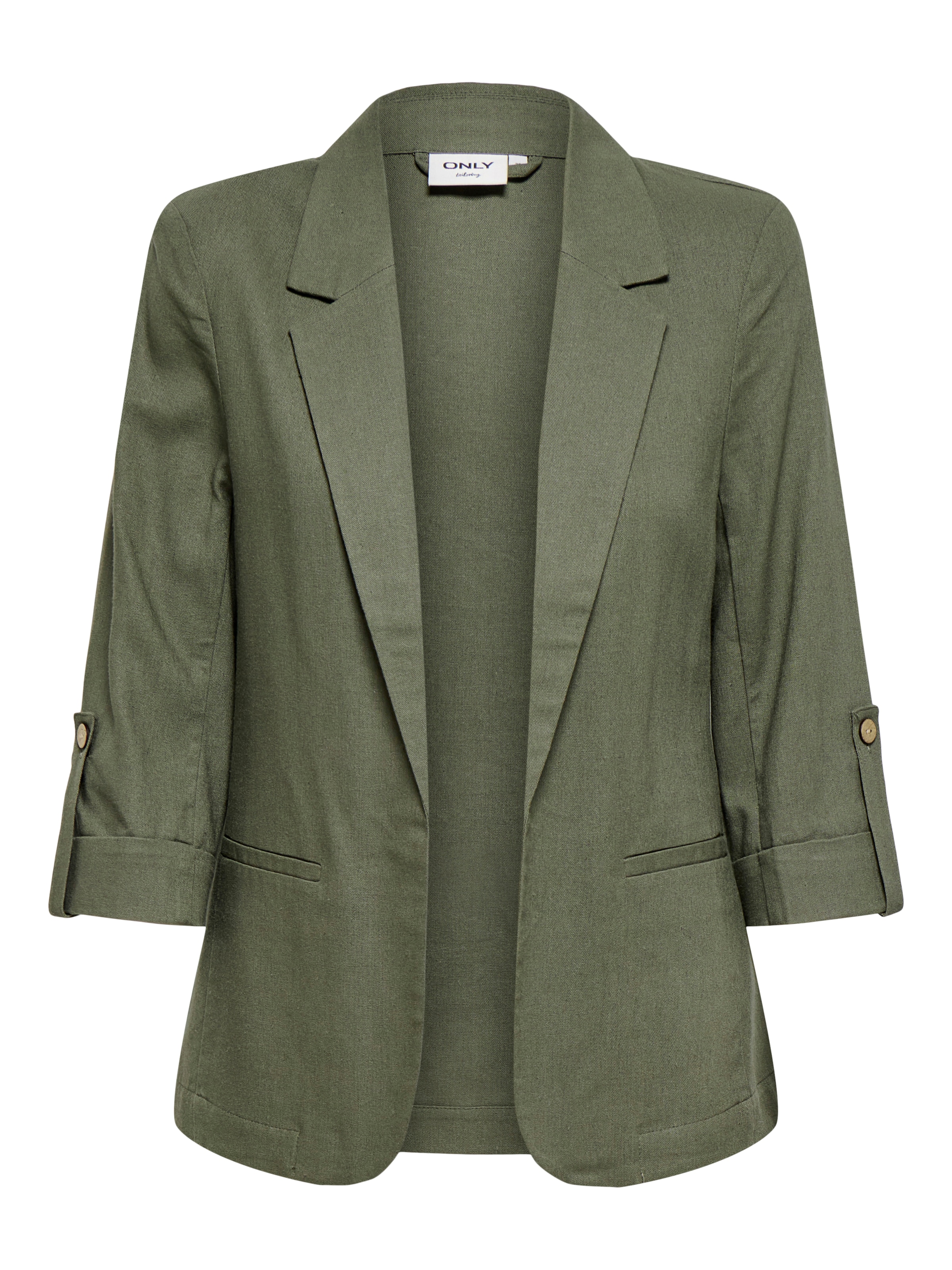 ONLY Kurzblazer "ONLGOA 3/4 UNLINE LINEN BL BLAZER CC TLR" mit Leinen