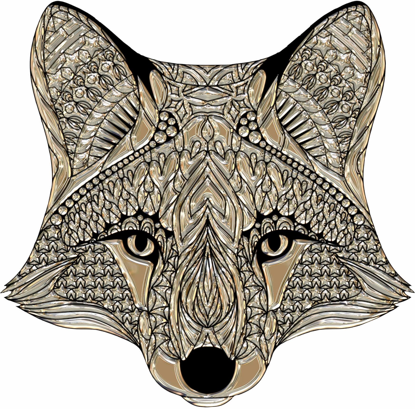 Wall-Art Wandtattoo »Metallic Fox Fuchs Waldtiere«, selbstklebend, entfernbar