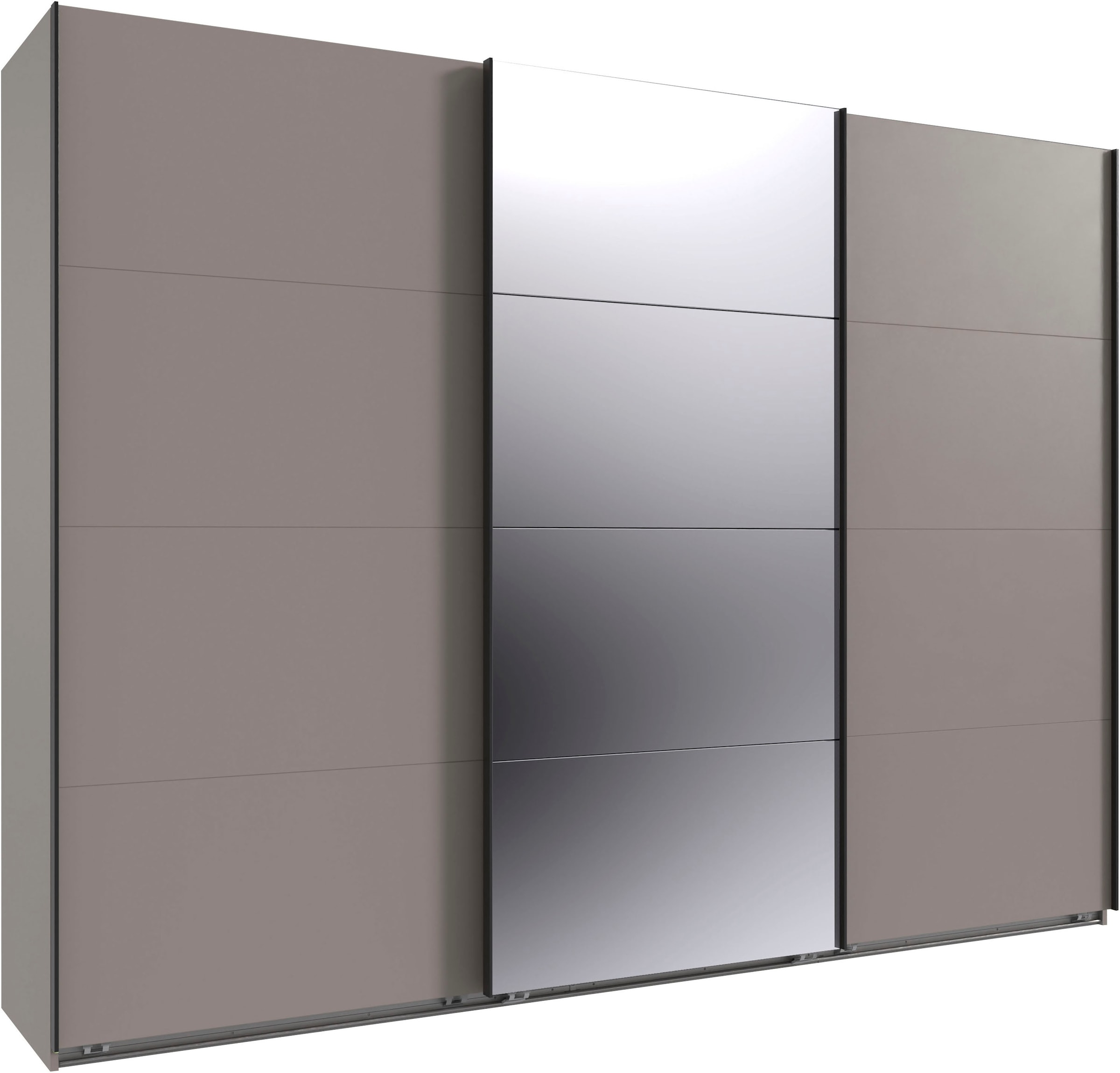 Wimex Kleiderschrank »Mugano, Made in Germany, Lieferung bis in Deine Etage und Stellort« wähle Deine Ausstattung: Basic oder Premium!, 3 Schwebetüren, grosse Grössen, mit oder ohne Spiegel, Metallgriffe