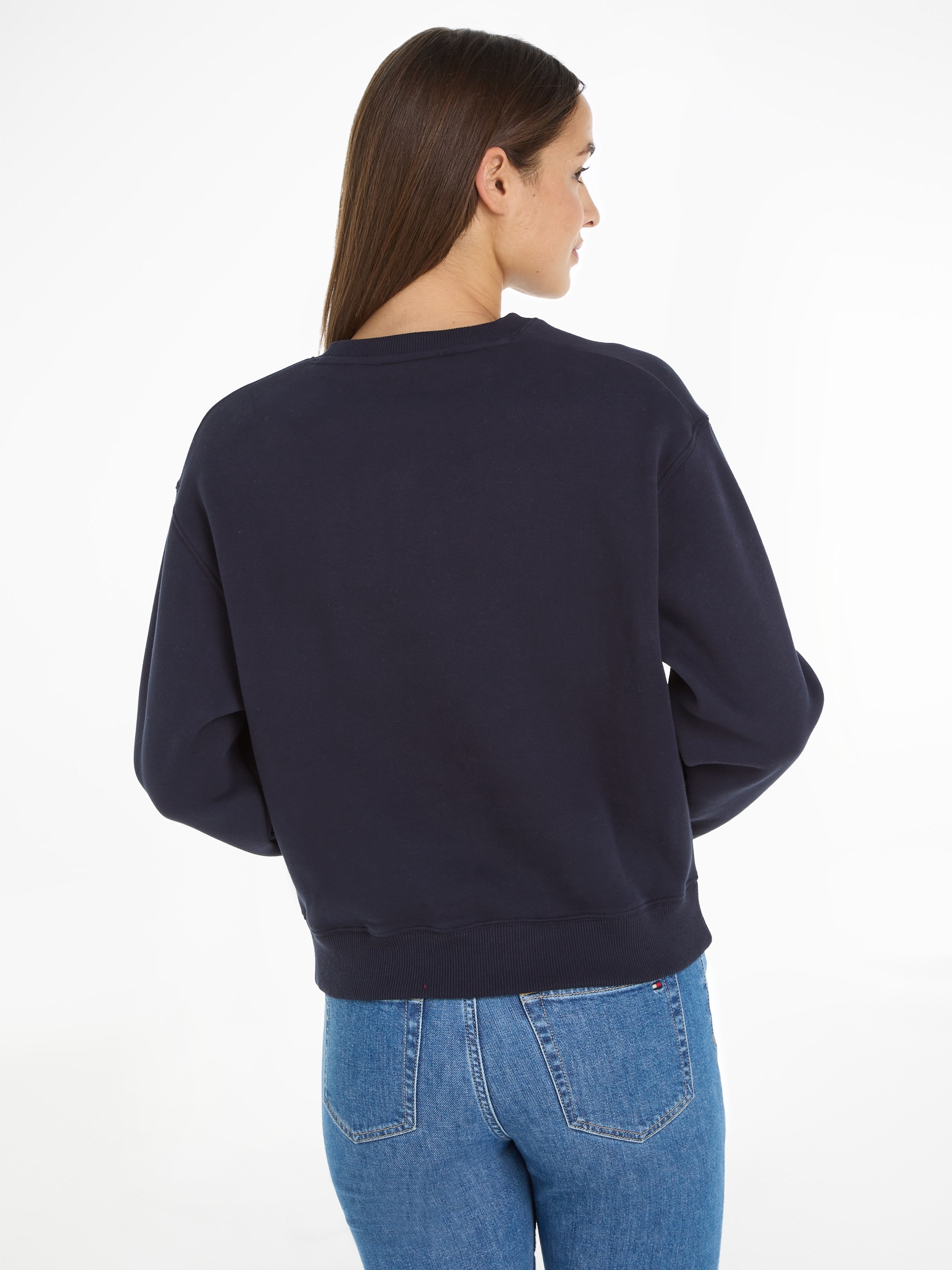 Tommy Hilfiger Sweatshirt »MDN REG VARSITY FLOCK SWEATSHIRT«, mit grossem  Markenlogo online