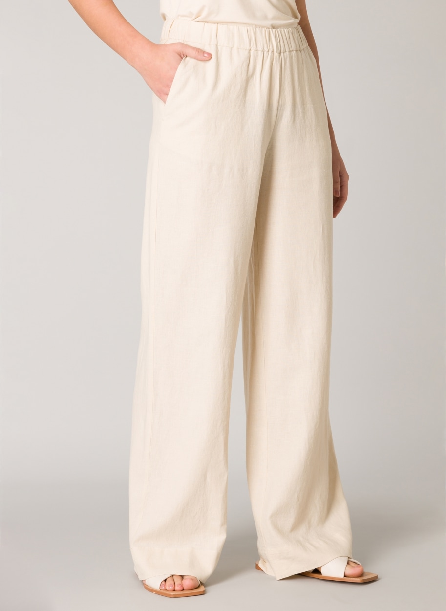Base Level Leinenhose »Yul« Sommerhose mit elastischem Bund