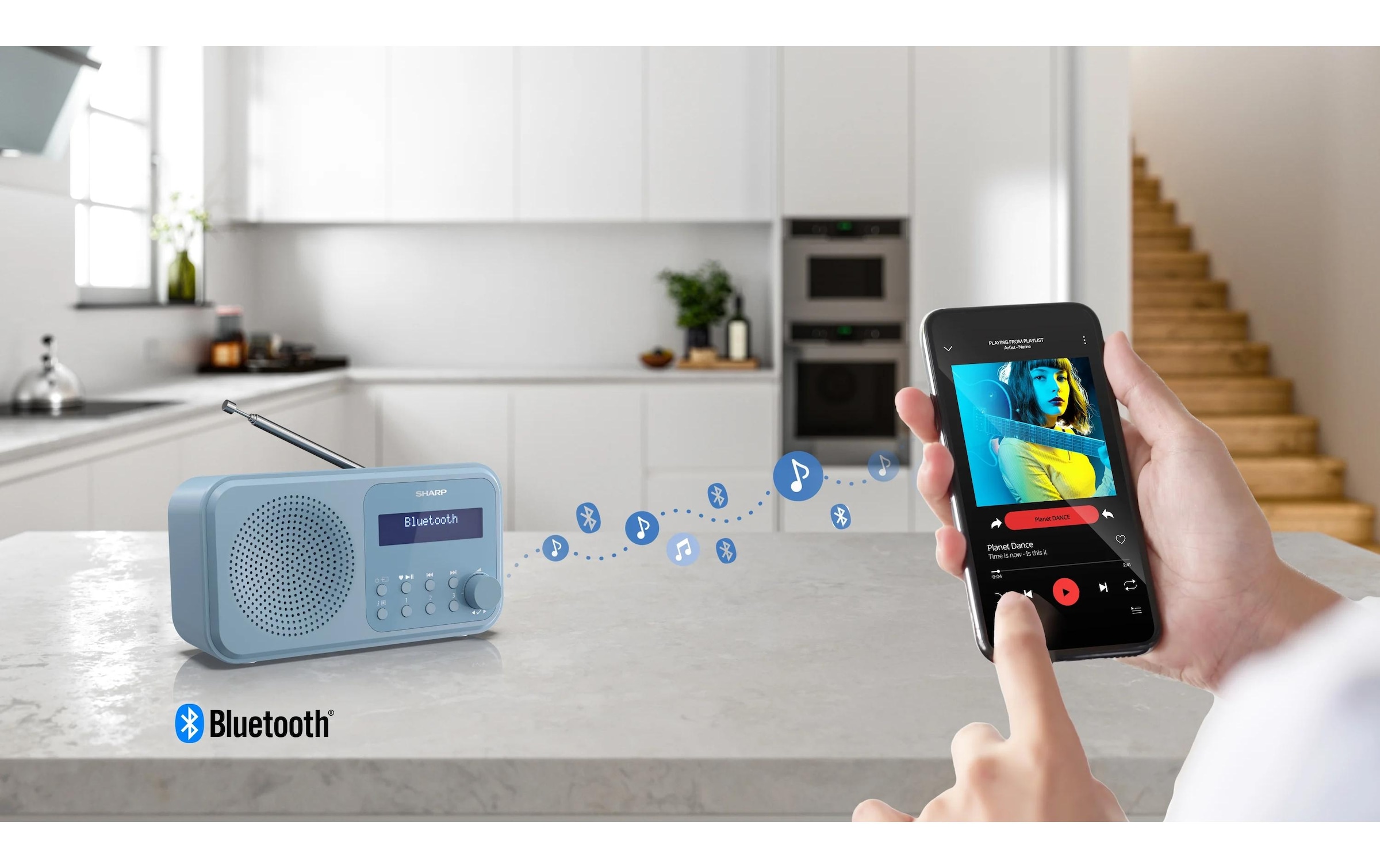 Sharp Digitalradio (DAB+) »DAB+ Radio DR-P420 – Blau«, (Digitalradio (DAB+)-FM-Tuner)